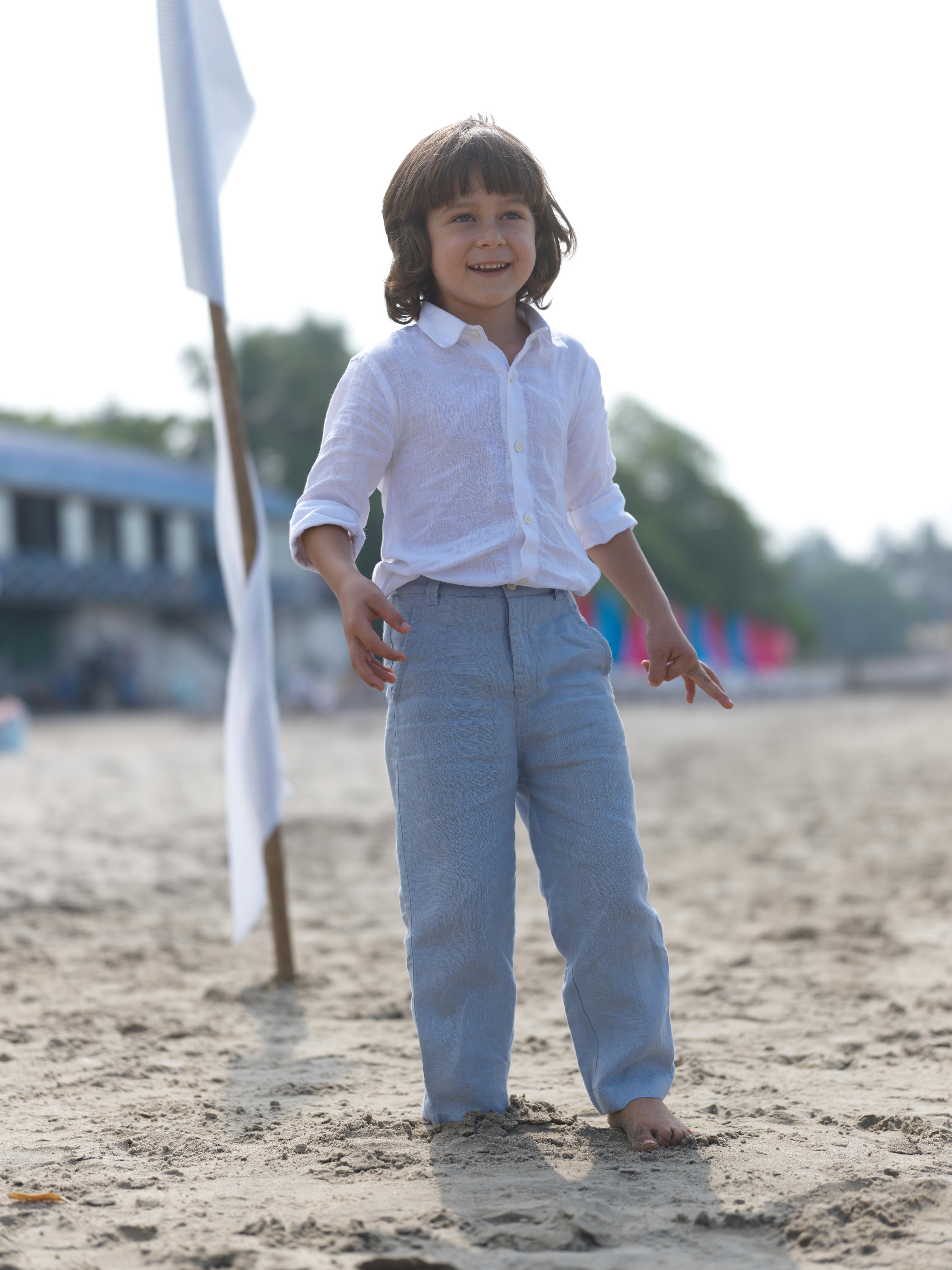 Boys Regular Collar Shirt White