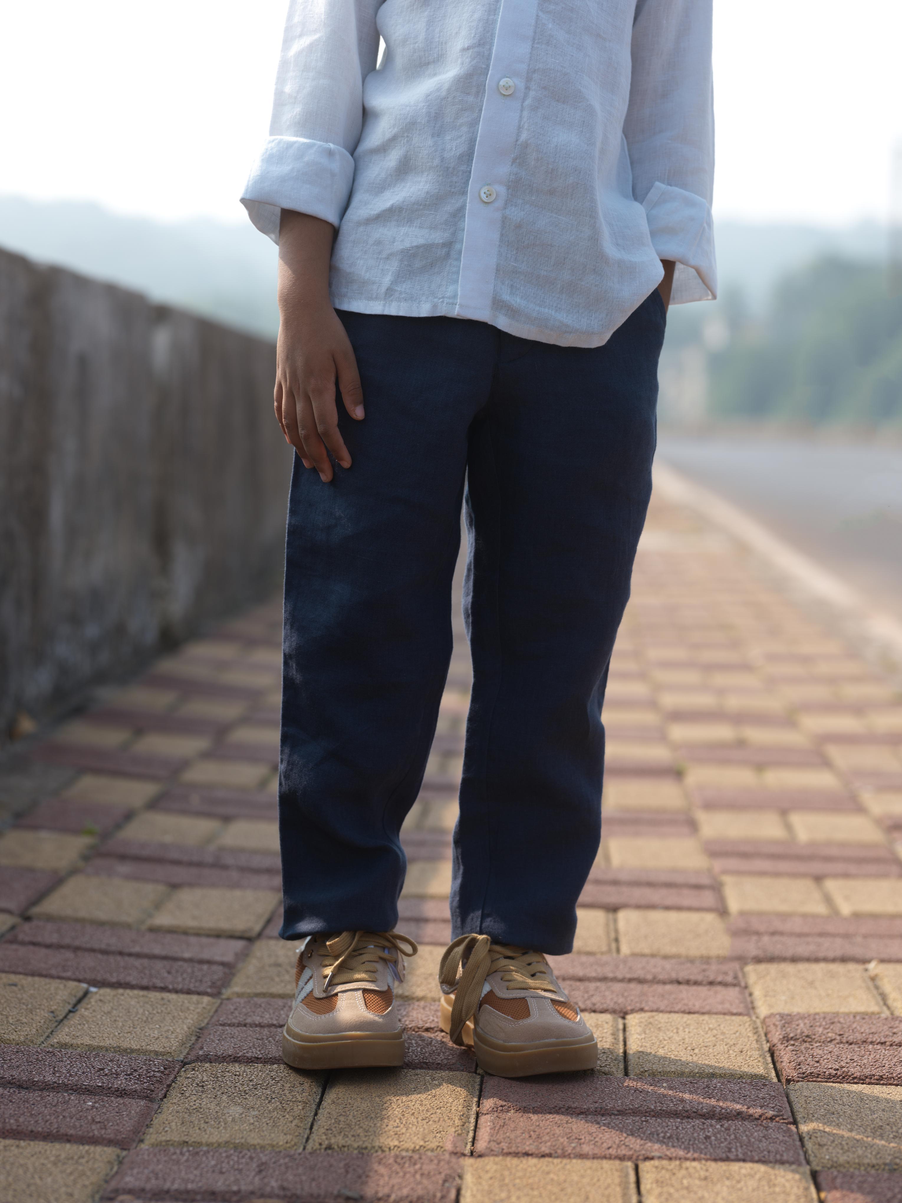 Boys Trousers Navy Blue