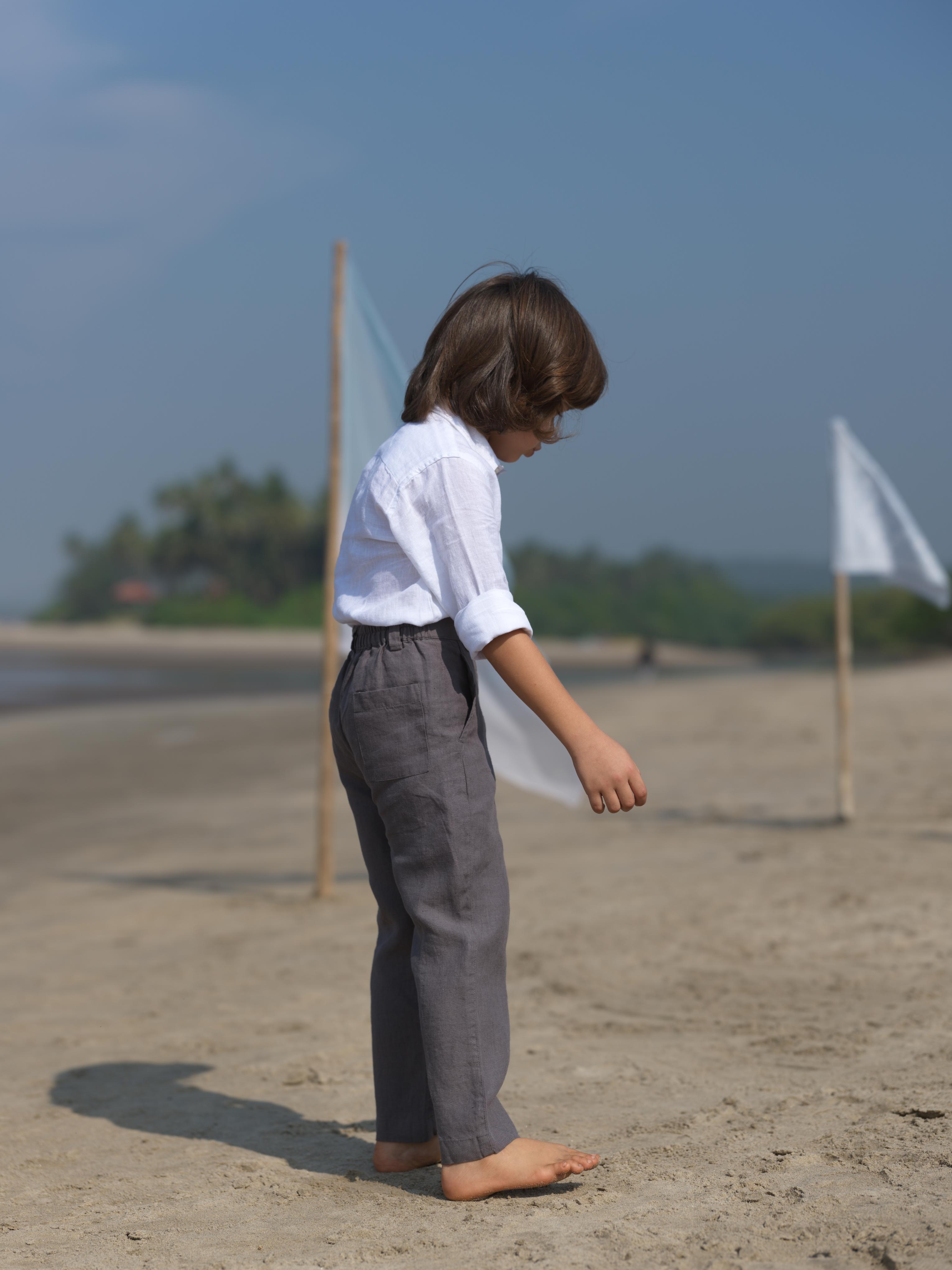 Boys Trousers Stone Grey