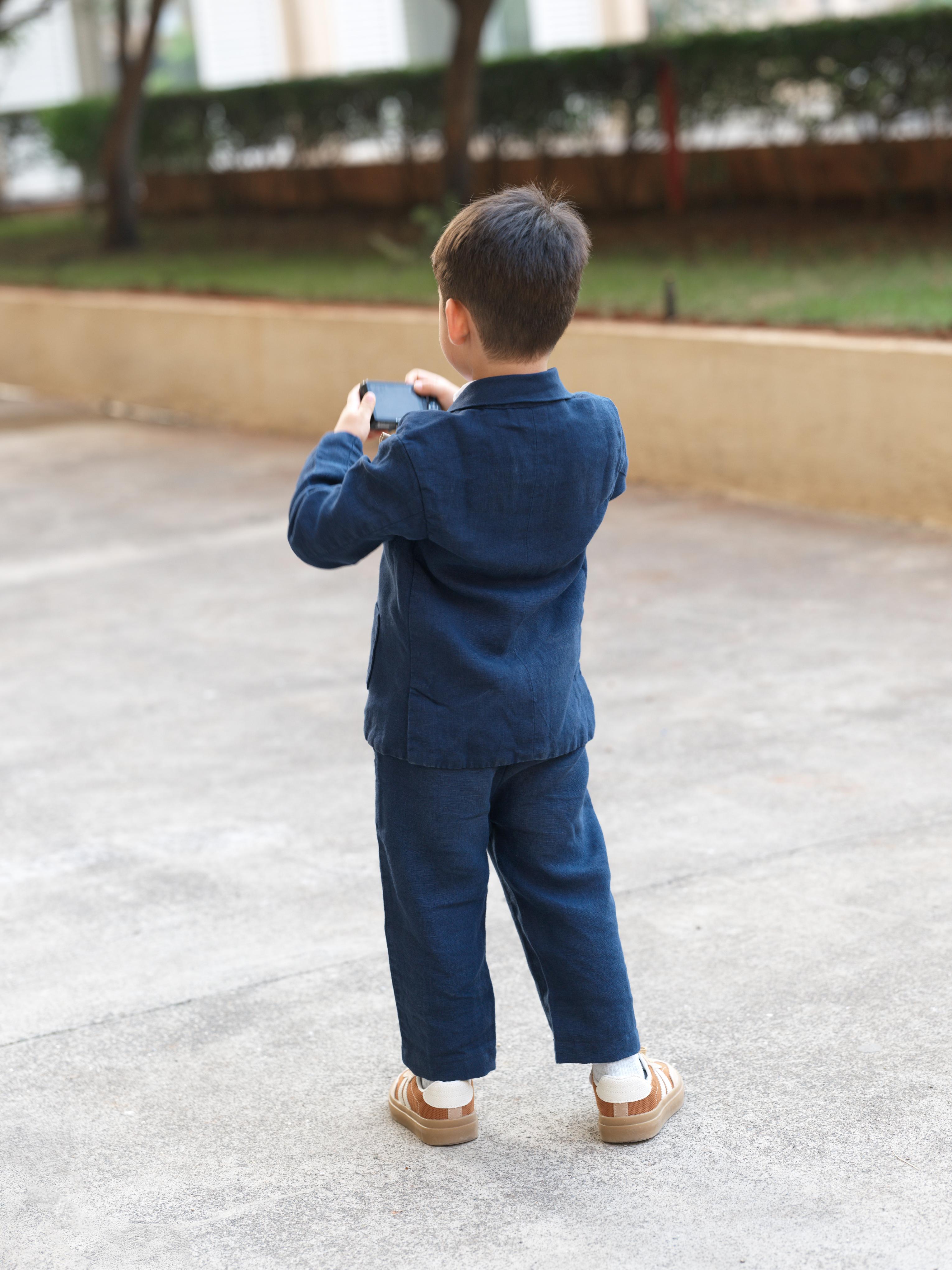 Boys 3-piece Blazer Set Navy Blue