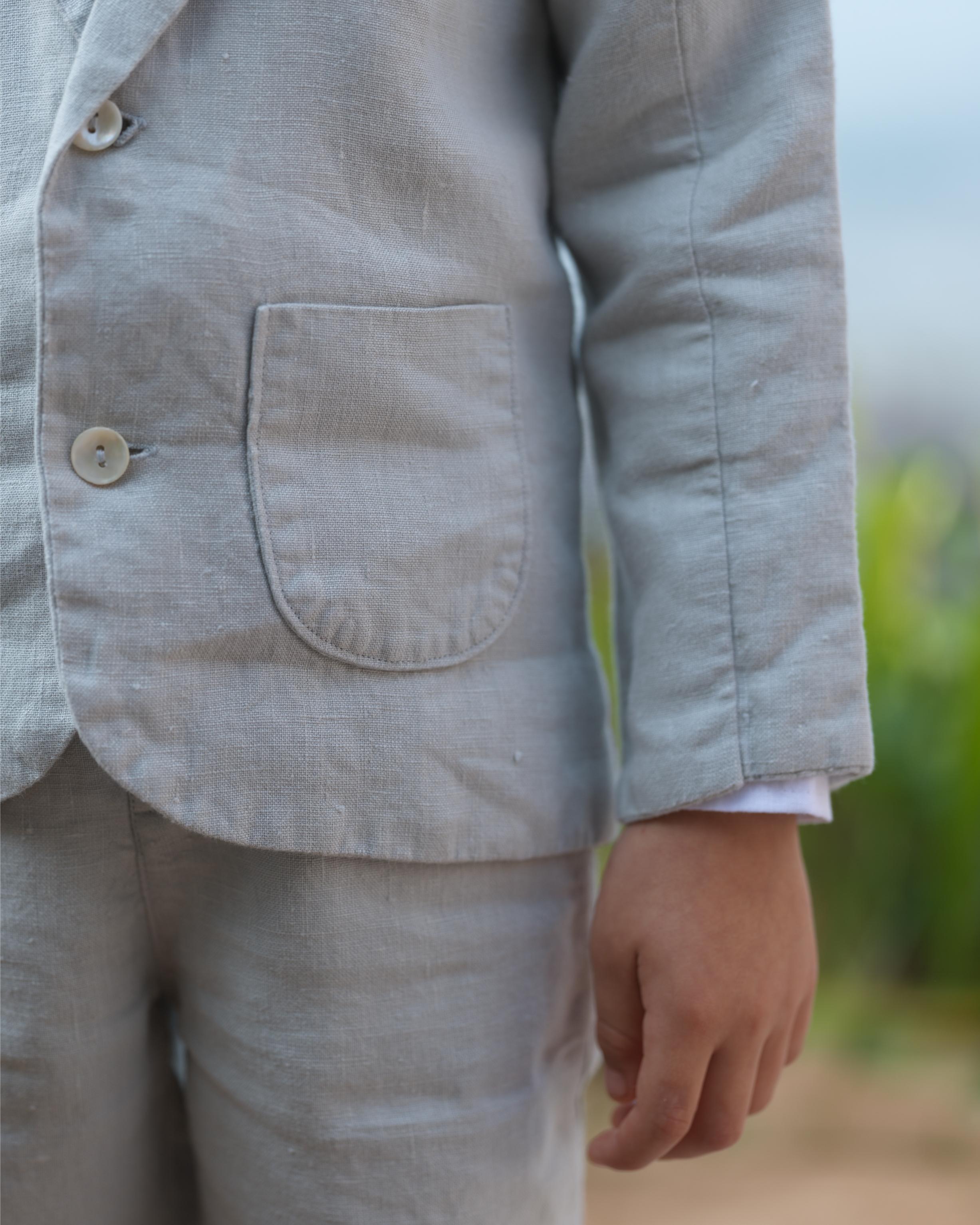 Boys 3-piece Blazer Set Cloud Grey