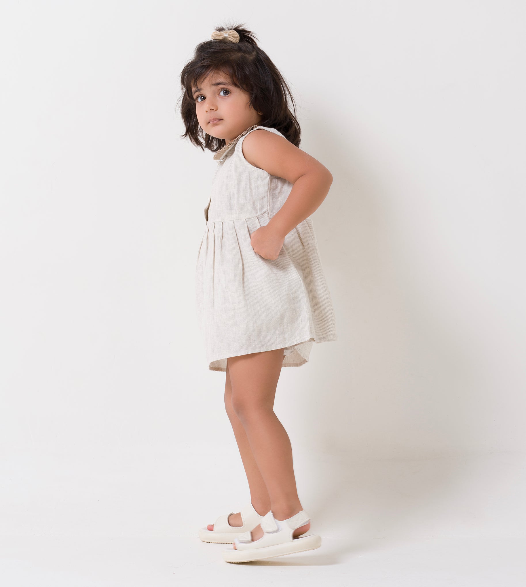 Pleated Collar Frock TD2 Collar Pleat - Desert Sand