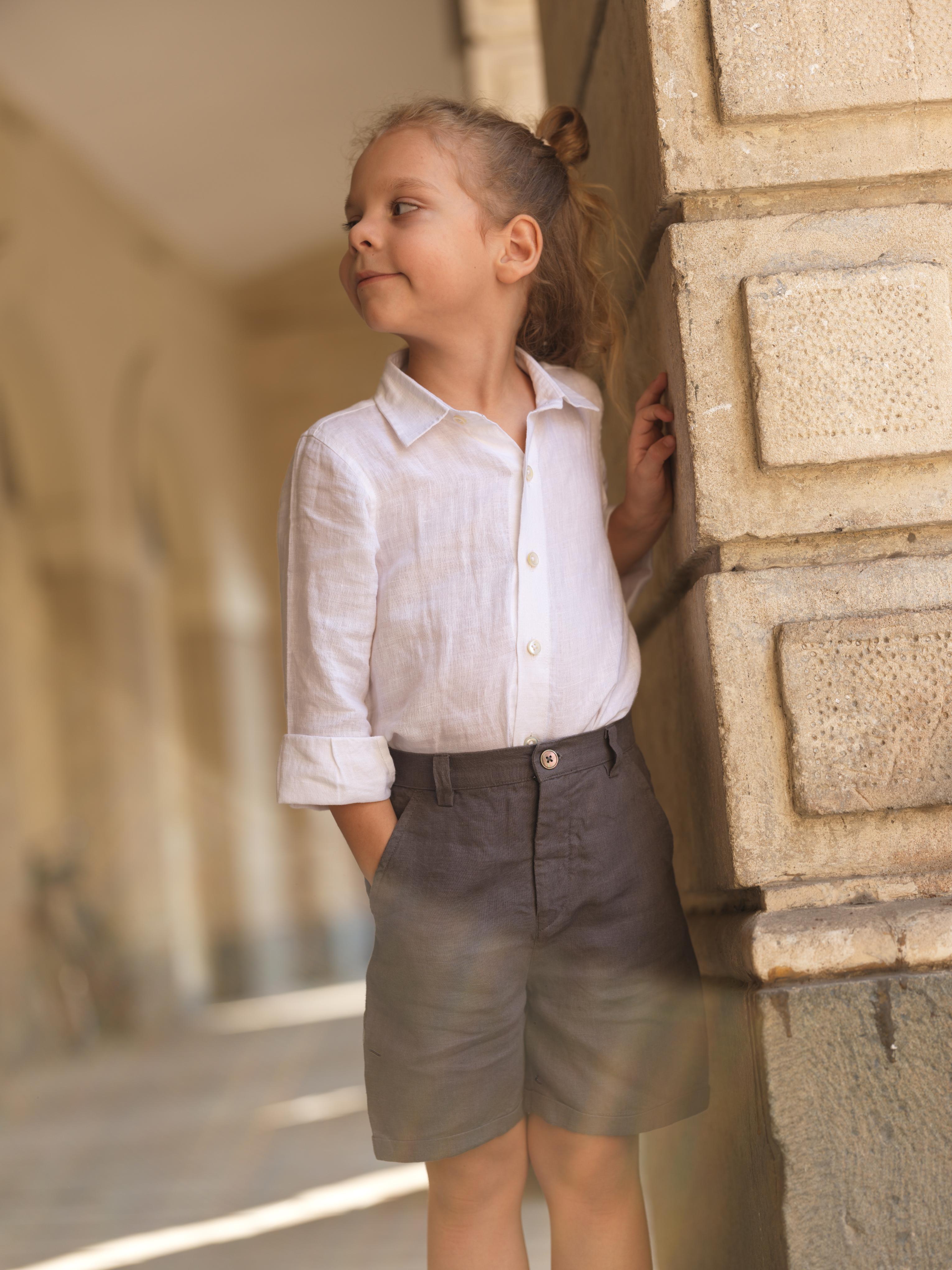 Boys Basic Shorts Stone Grey