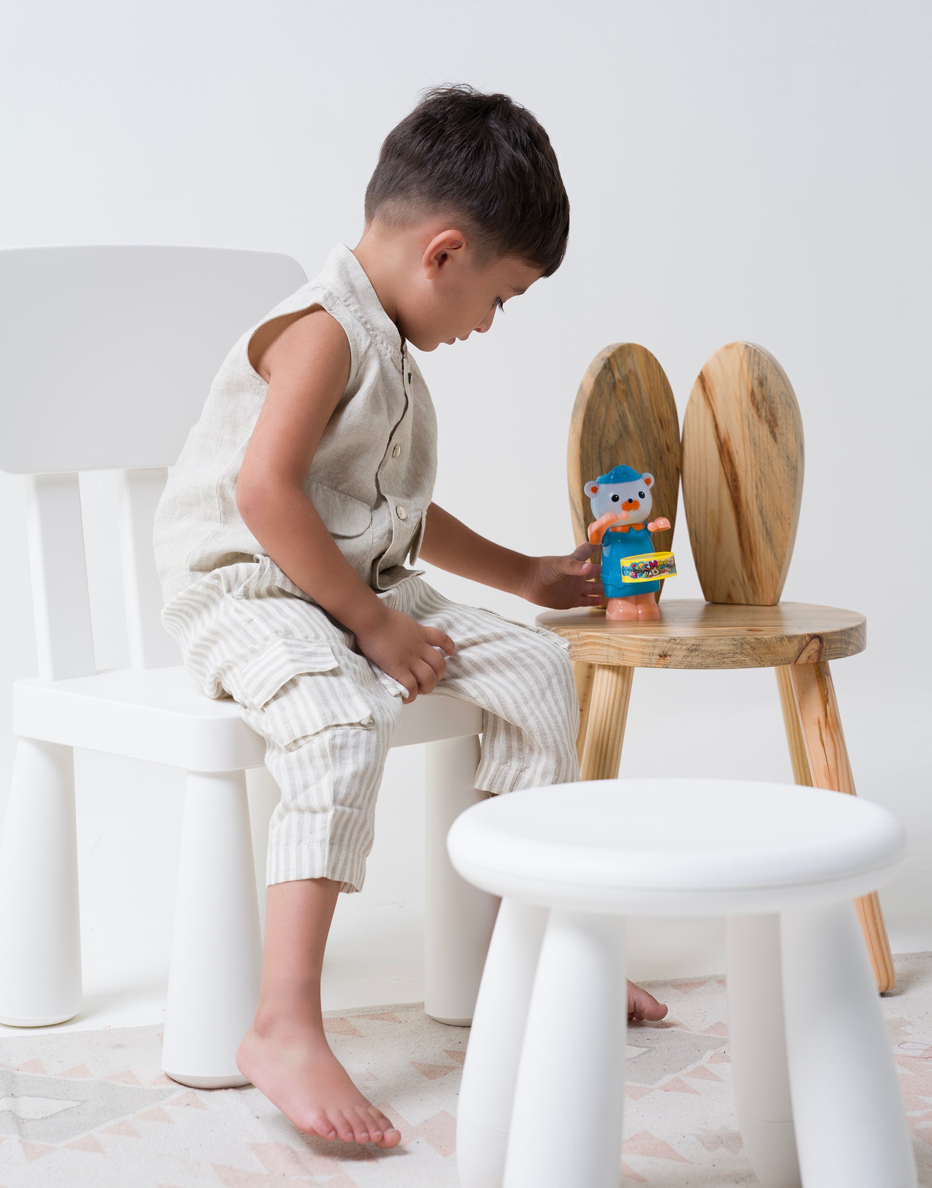 Cargo Set Cloud Grey Shirt - Cookie & Cream  Bottom - TD7