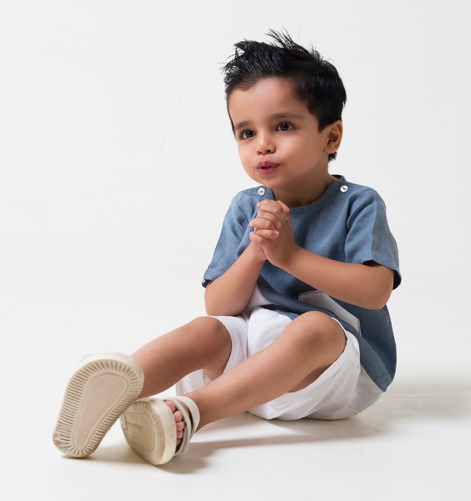 2 Pocket Shirt Set T- Airforce Blue B- Cloud Grey