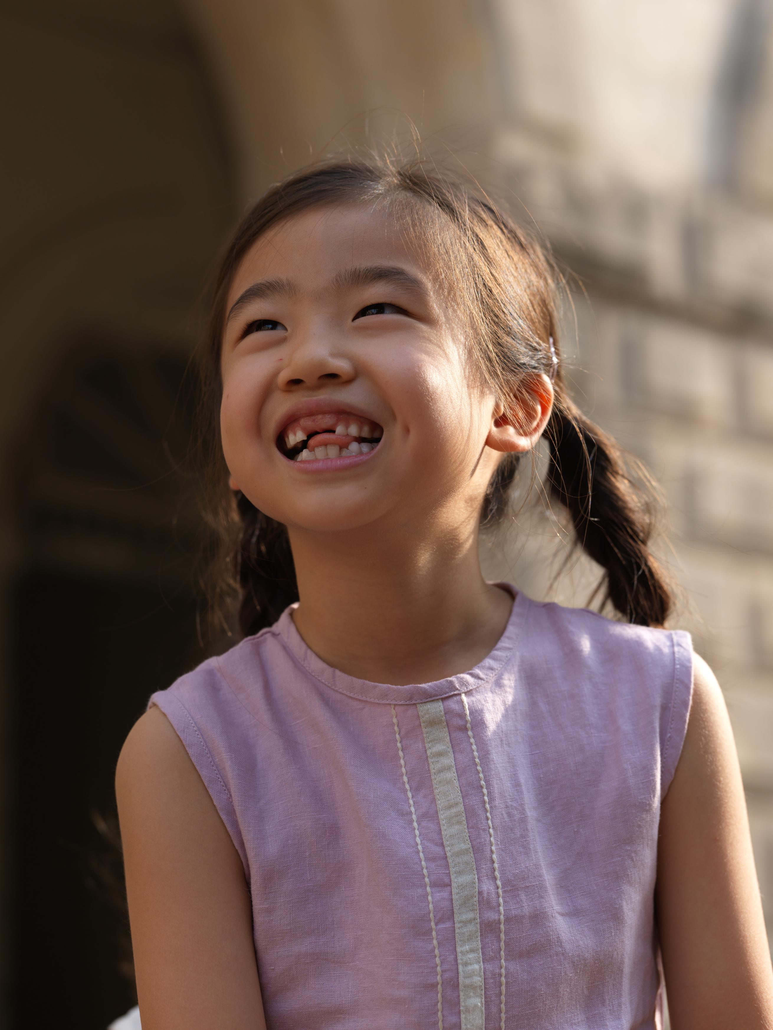 Girls Sleeveless Ribbon Dress Cameo Pink