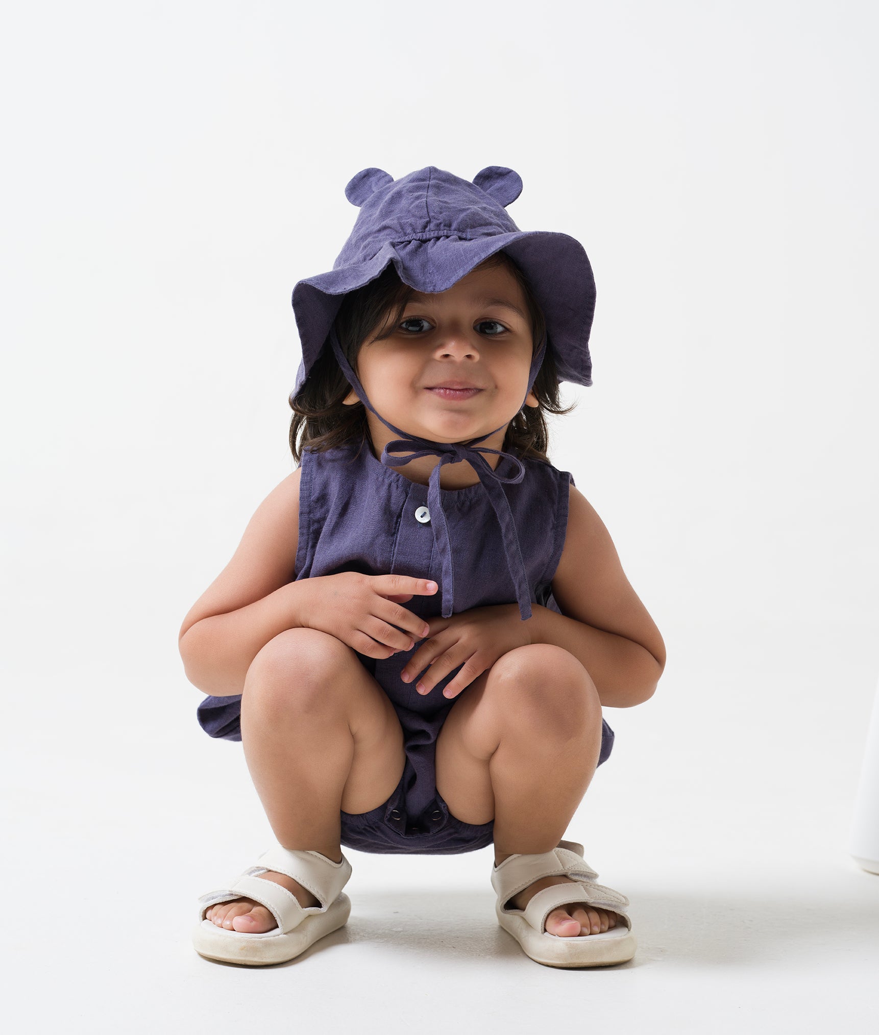 Rompers with Hat Blueberry