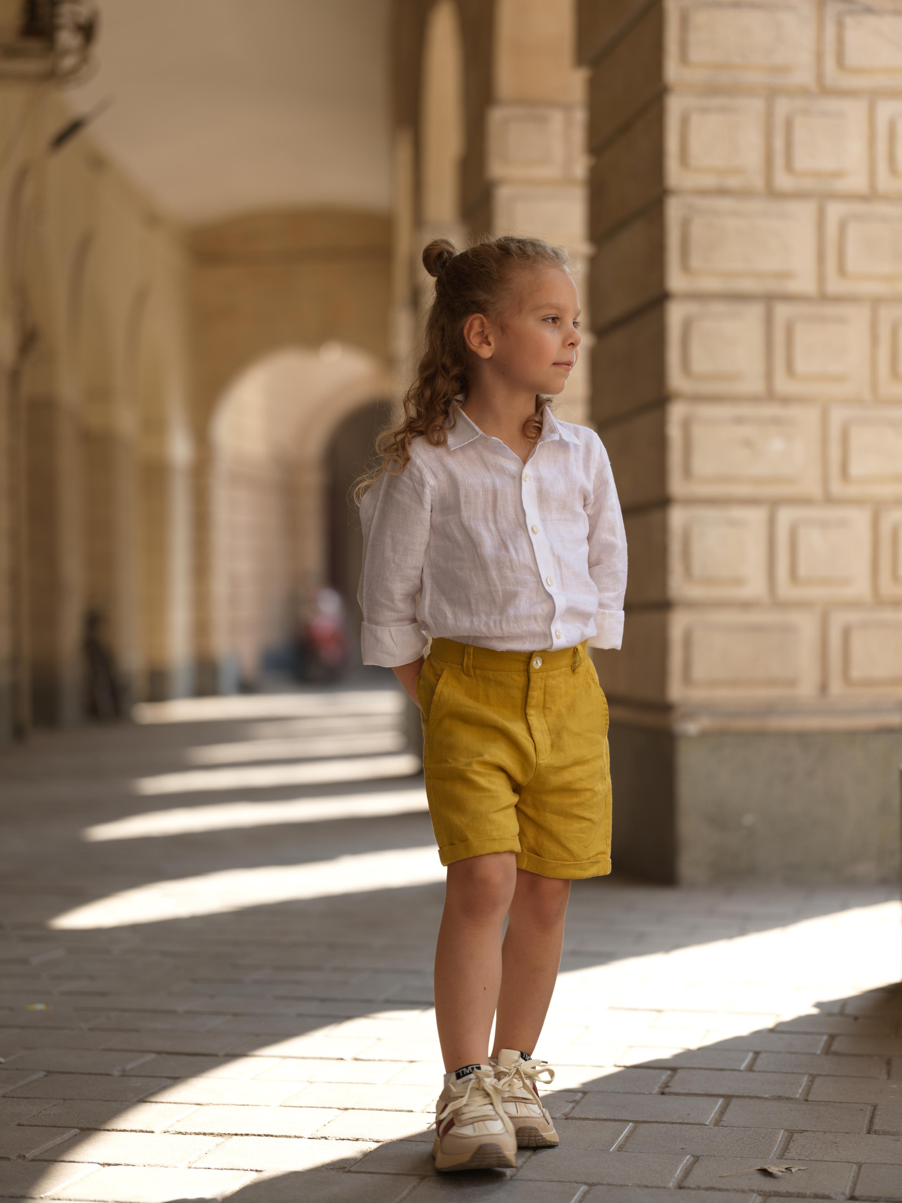 Boys Basic Shorts Mustard