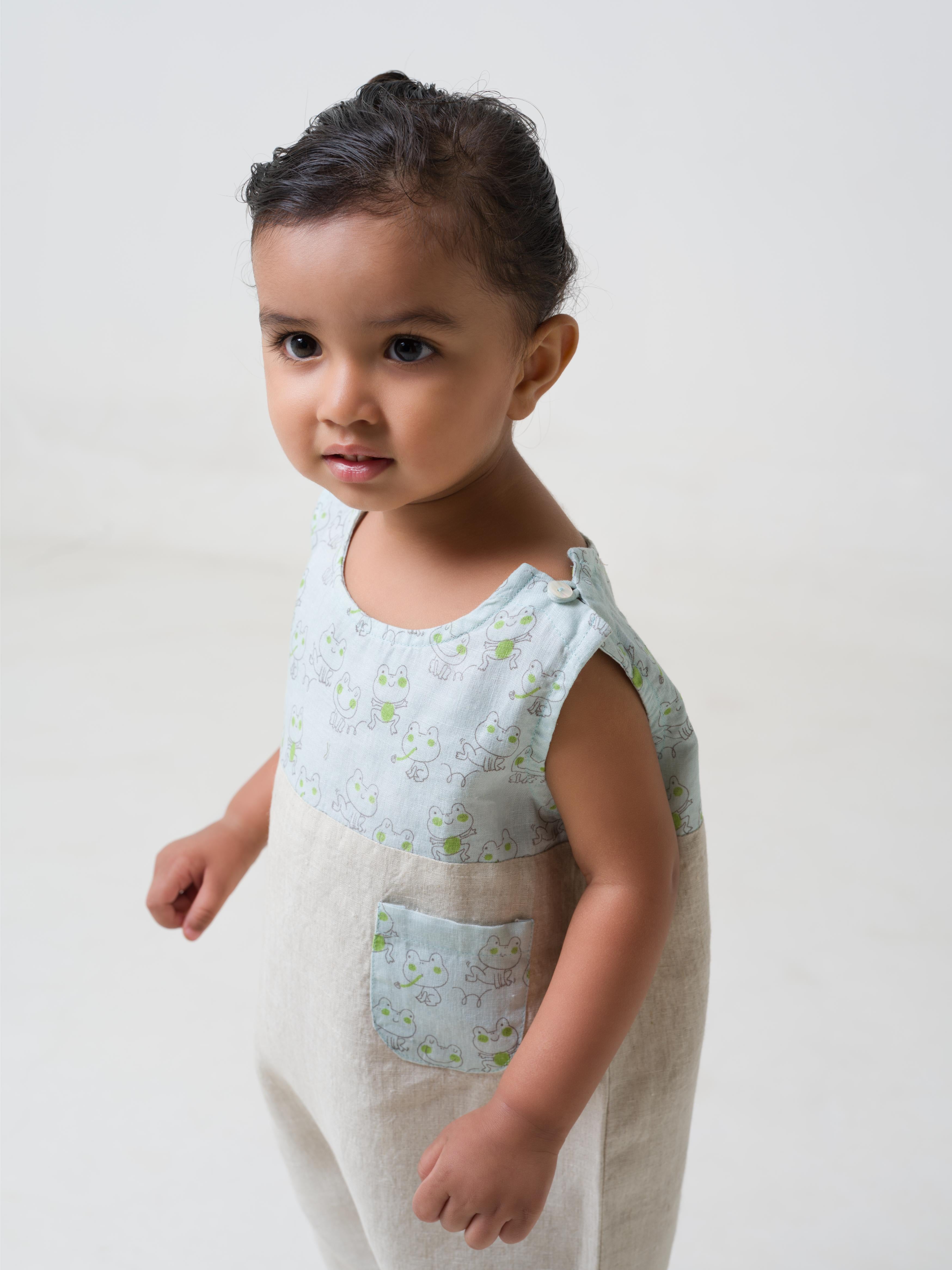 Printed Yoke 2 Colour Romper