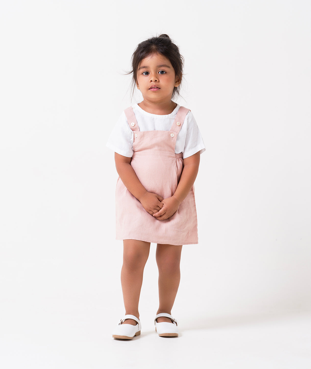 Toddler Suspender Frock Flamingo