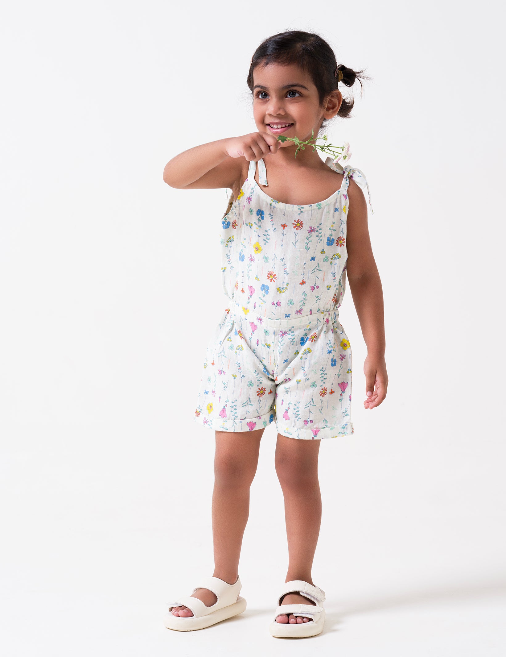 Printed Tie-Up Playsuit