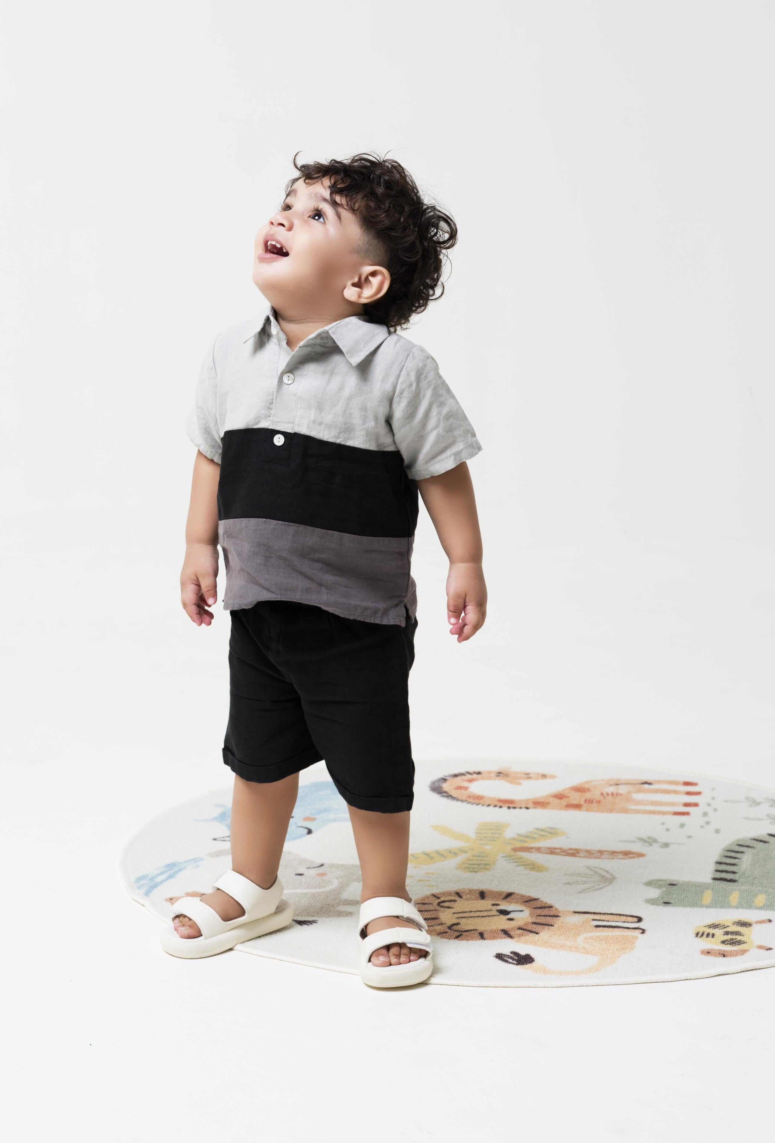 Polo Collar Shirt Set