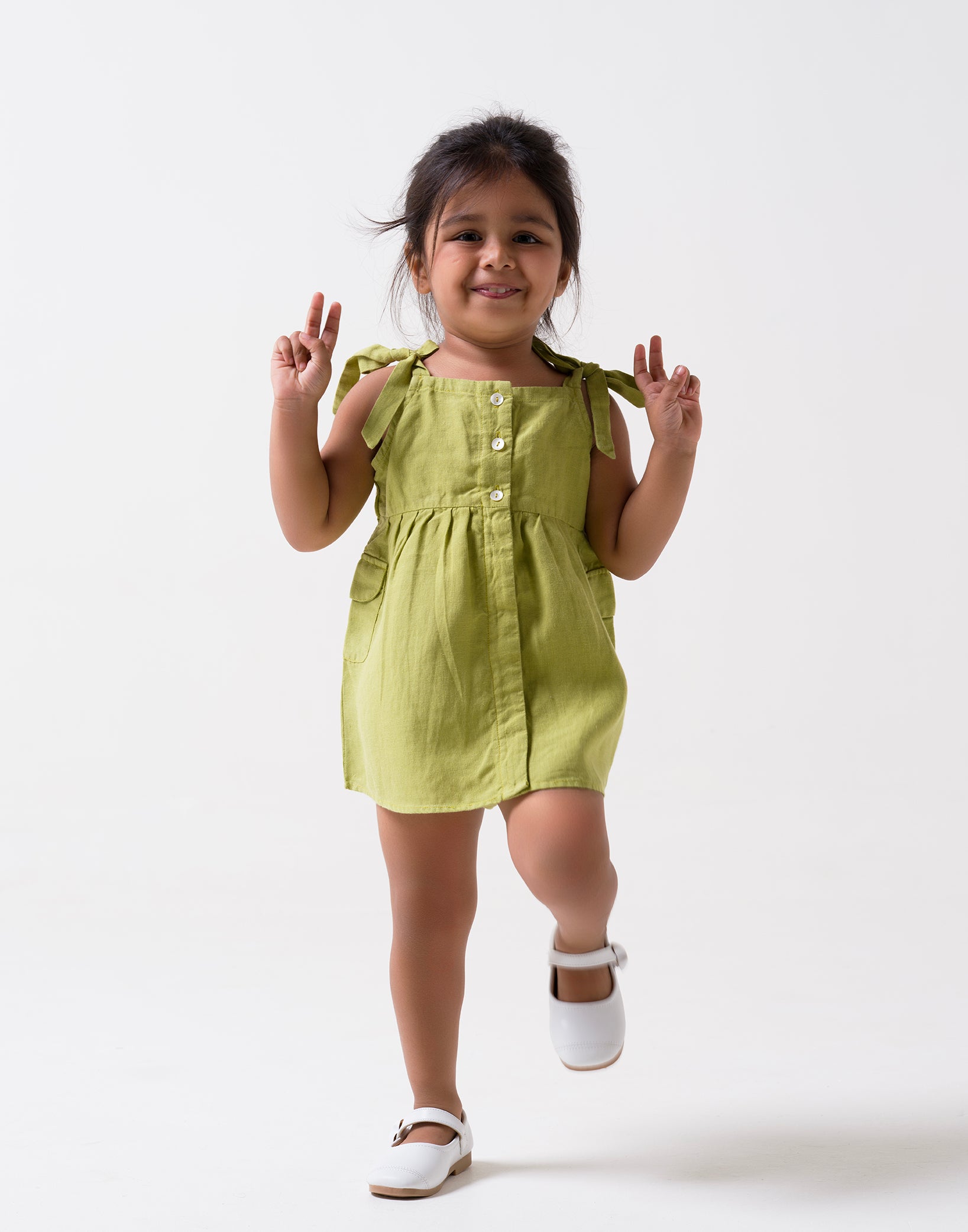 Flap Pocket Frock Kiwi Green