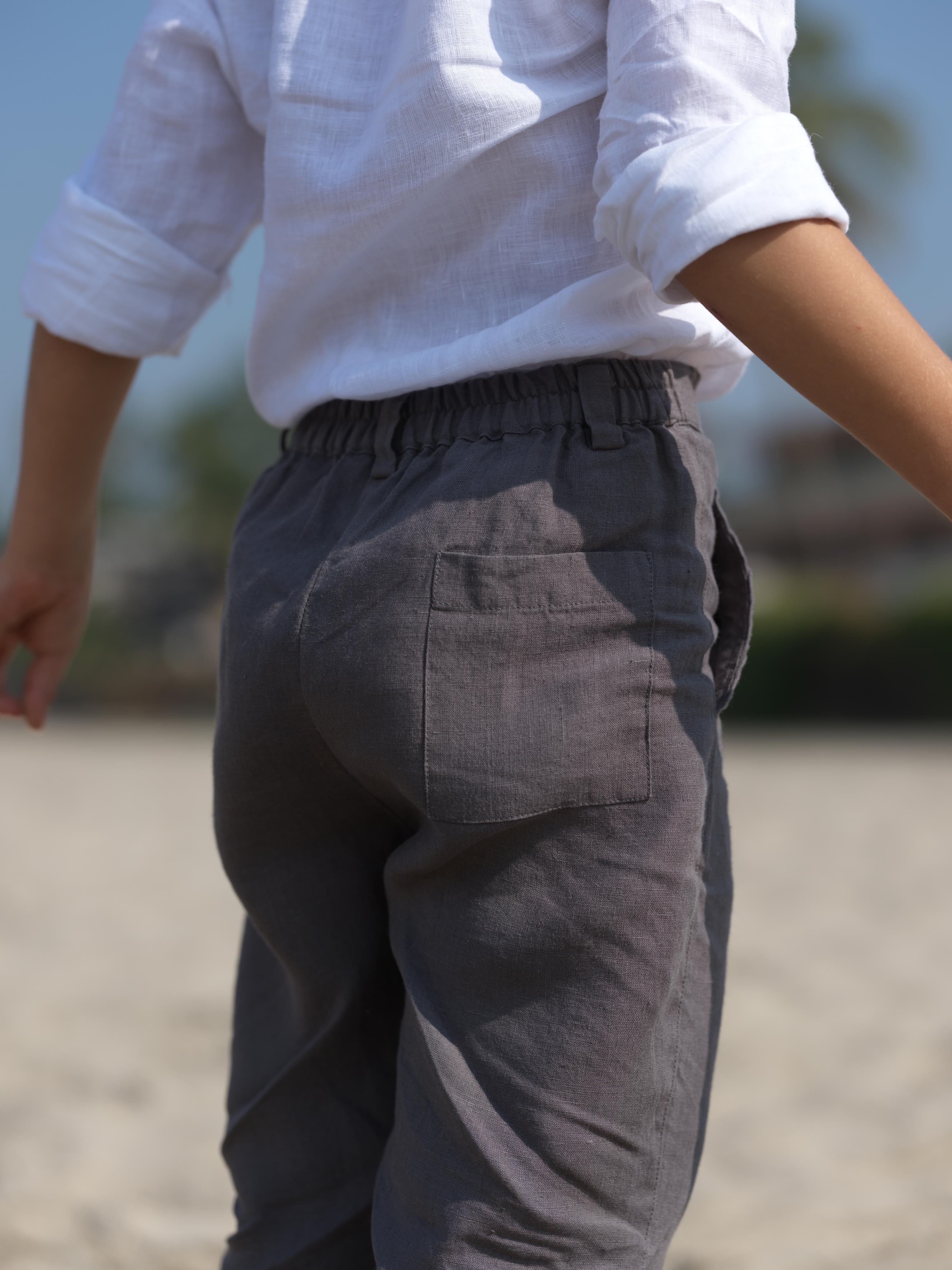 Boys Trousers Stone Grey