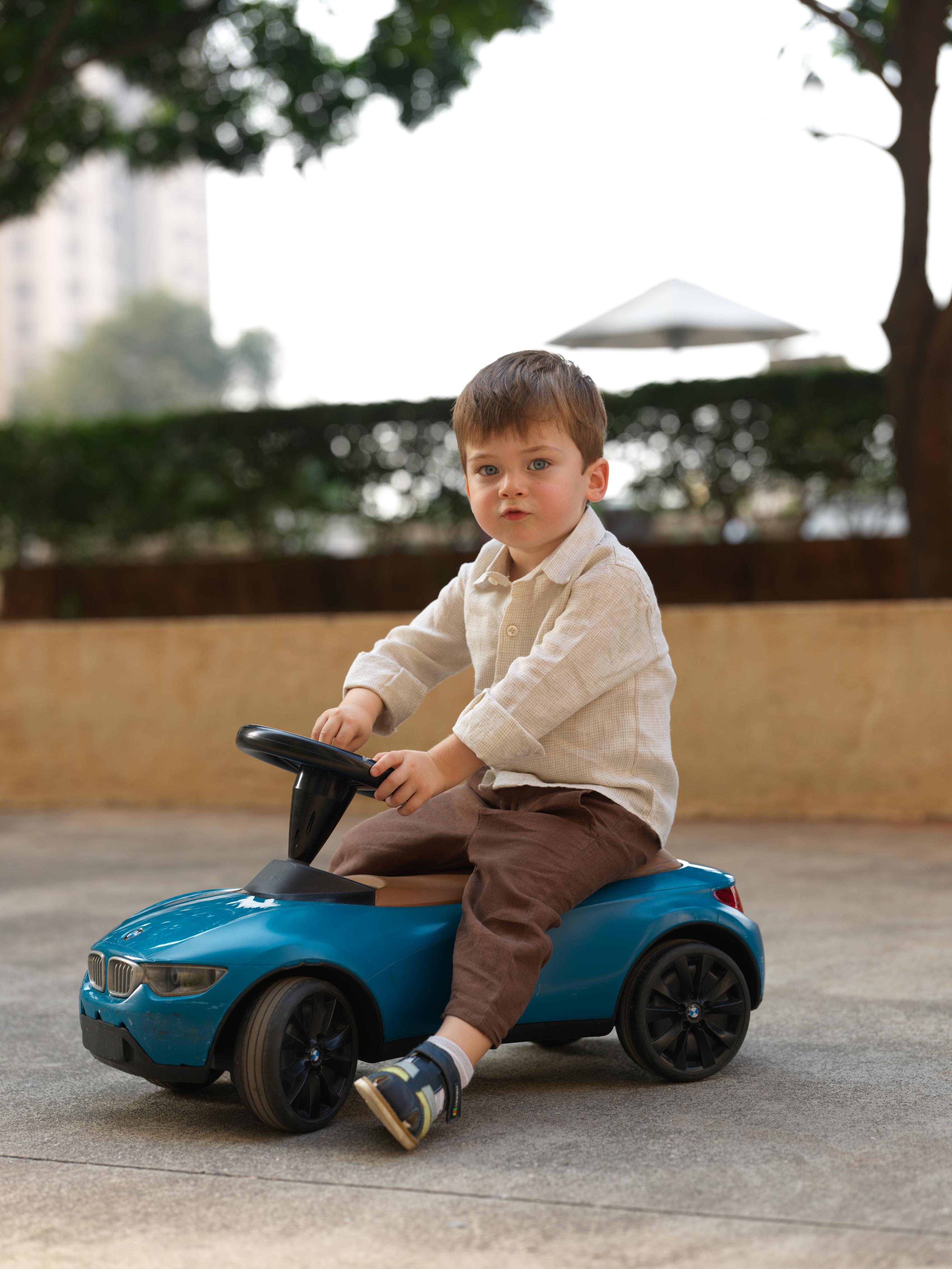 Boys Regular Collar Shirt Ivory Check