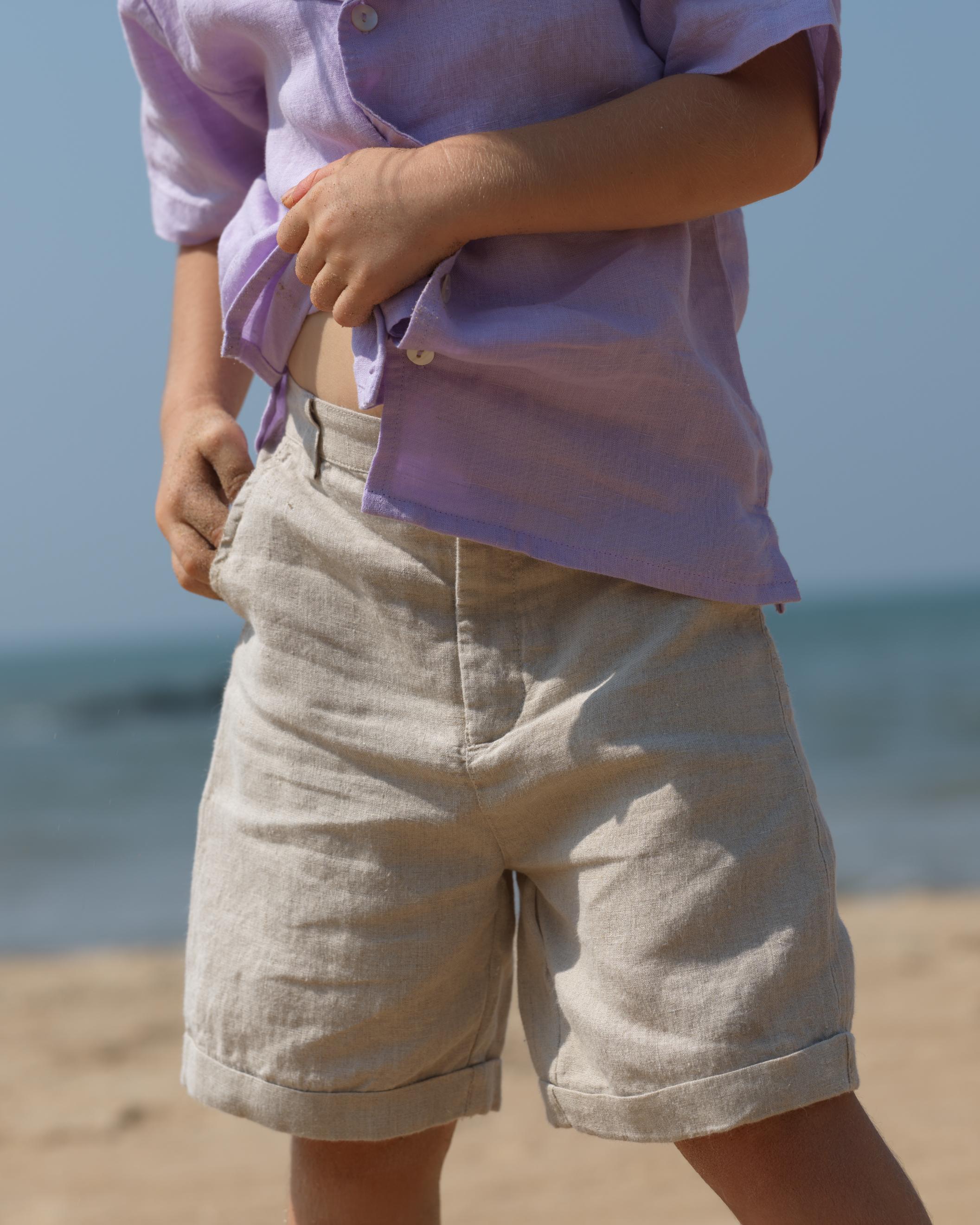 Boys Basic Shorts Natural