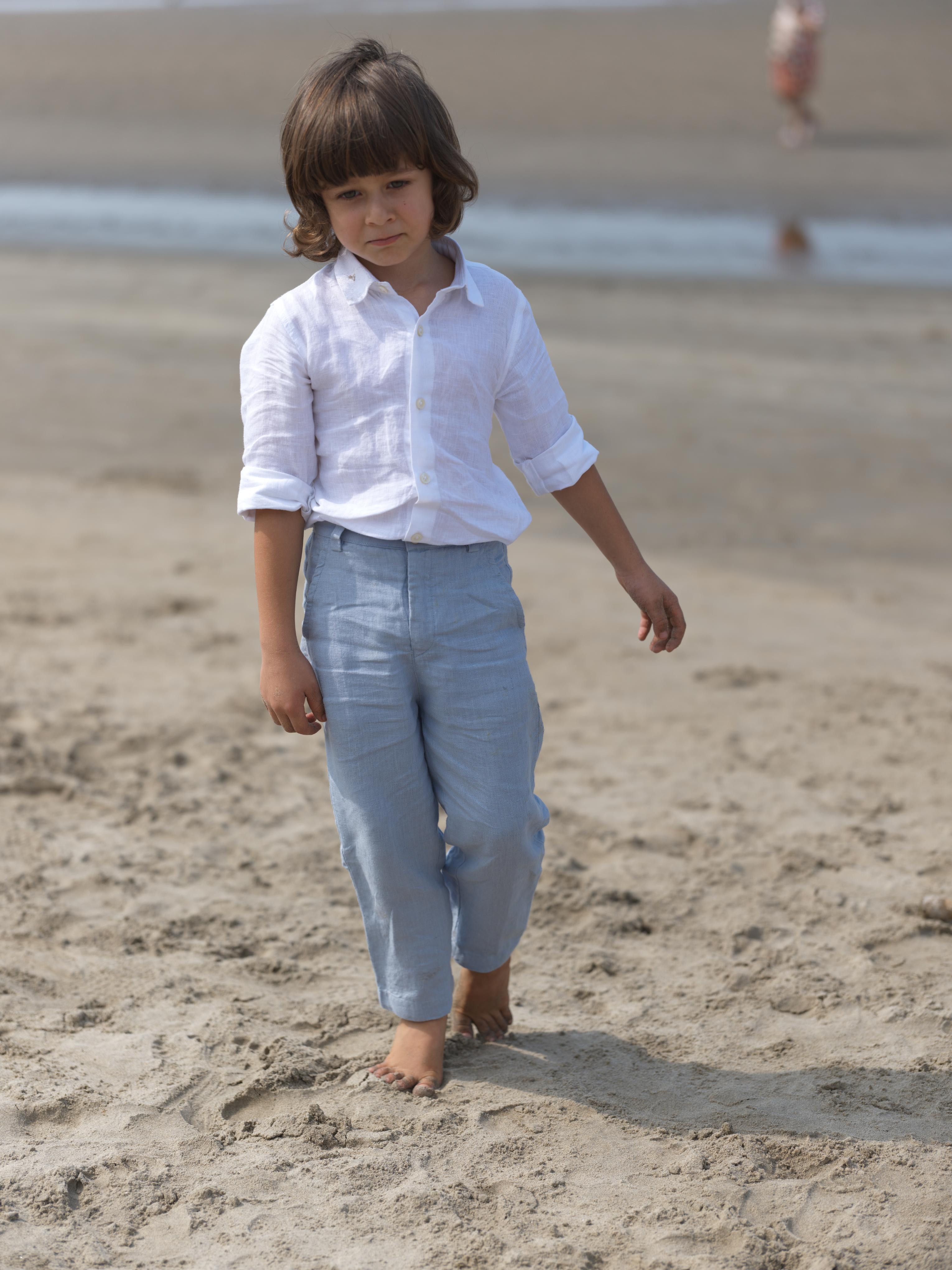 Boys Regular Collar Shirt White