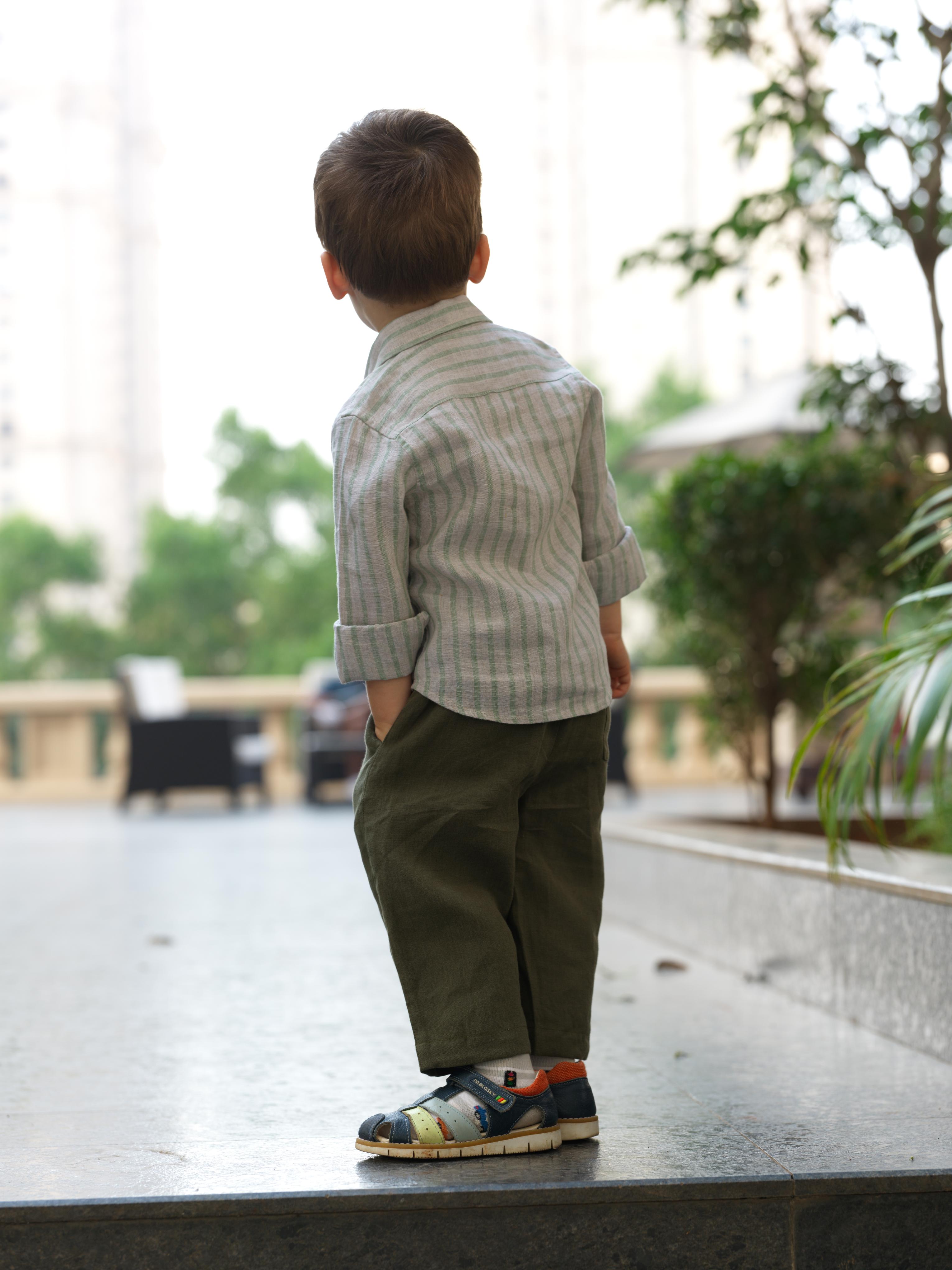 Boys Trousers Crocodile Green