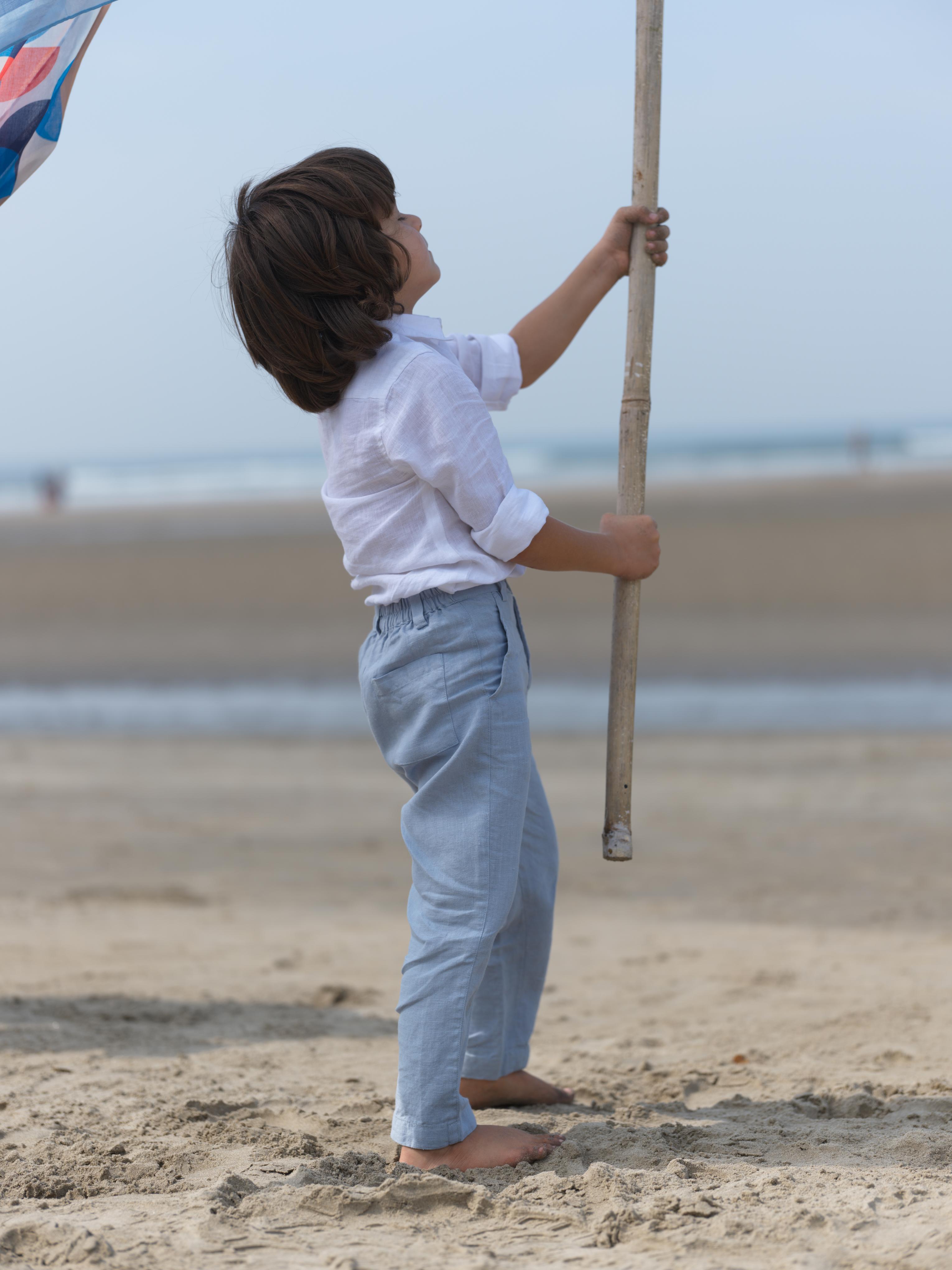Boys Regular Collar Shirt White