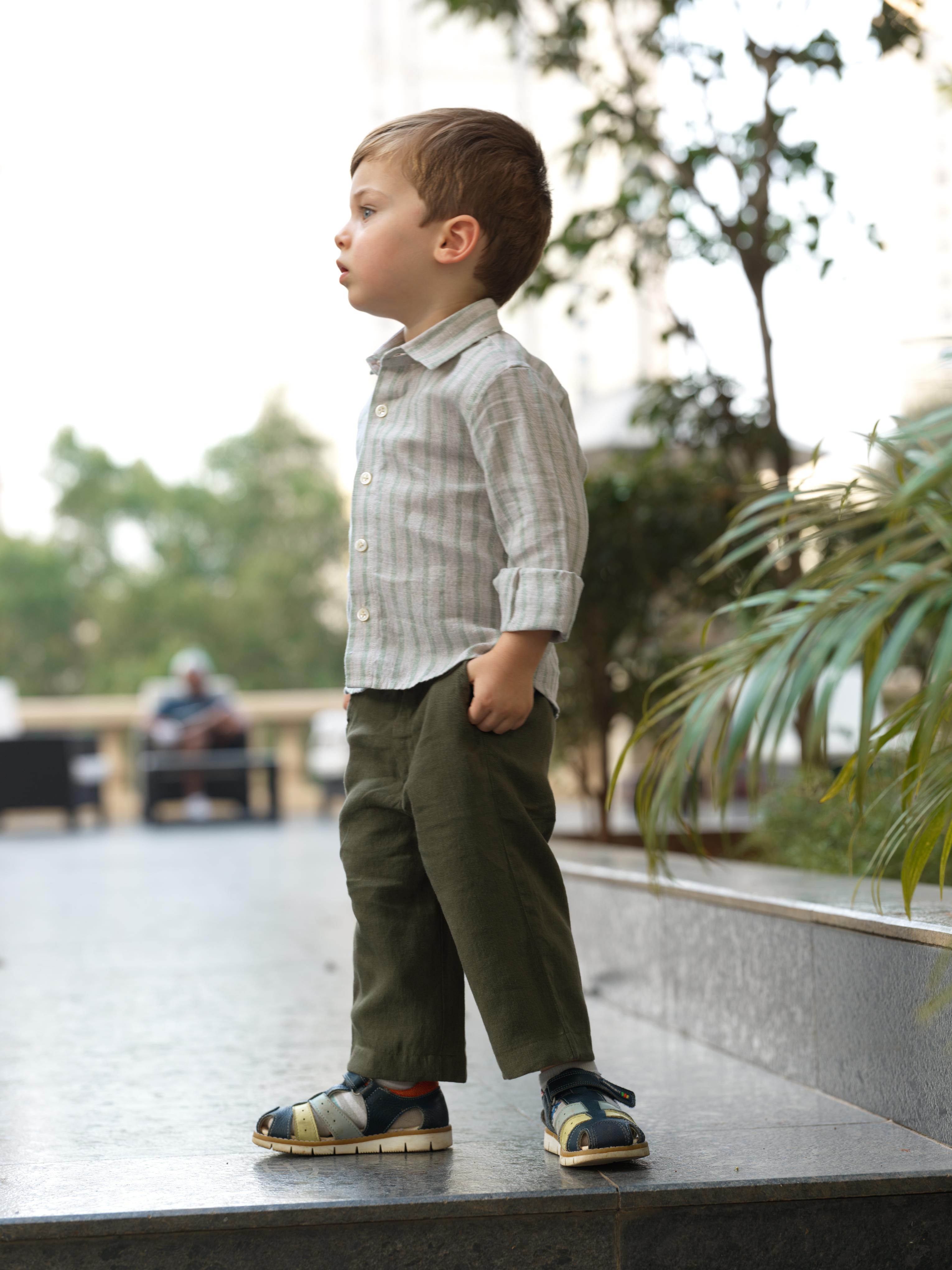 Boys Trousers Crocodile Green