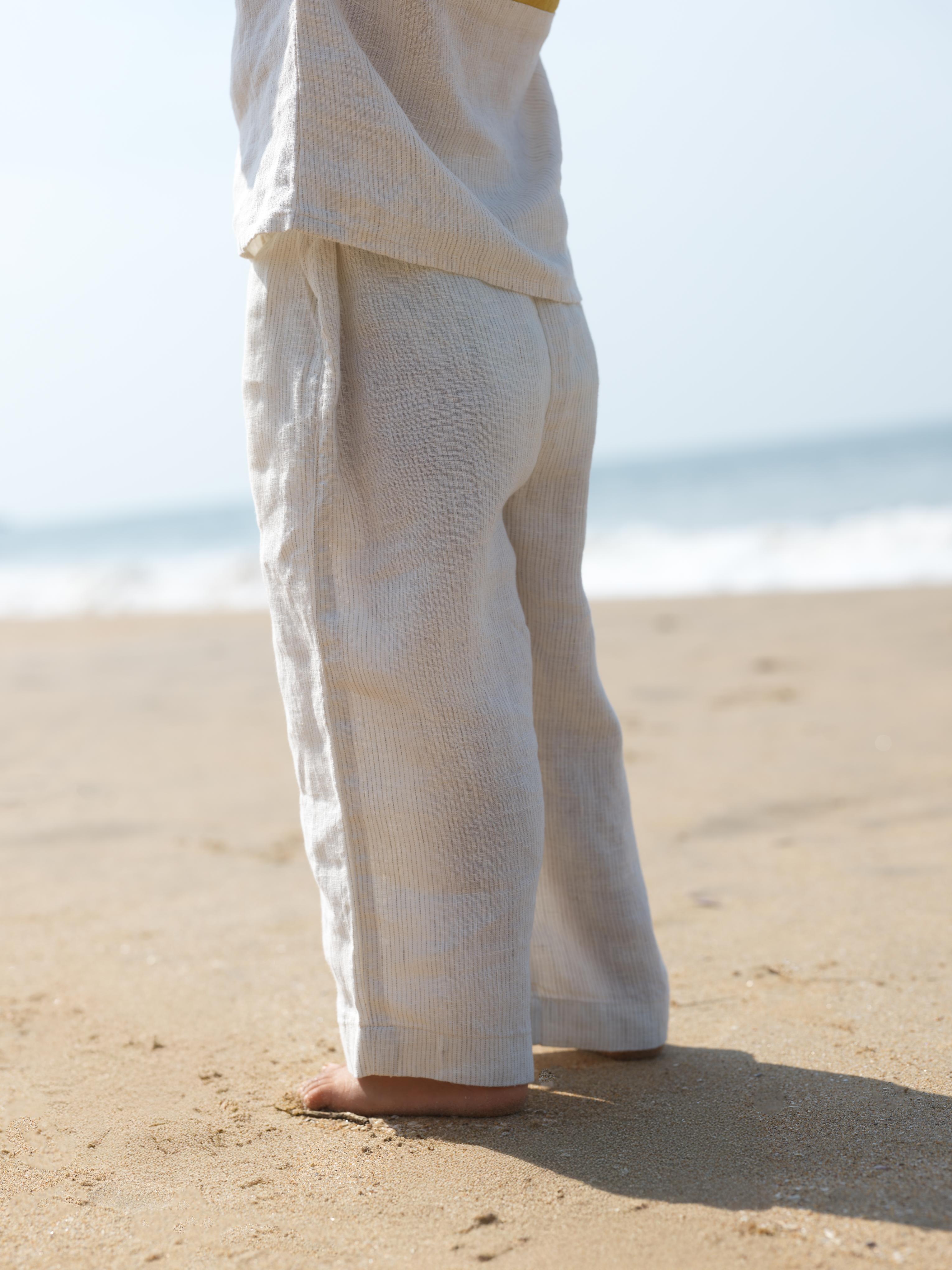 Girls Round Shoulder Co-Ord Set Mustard / Beige