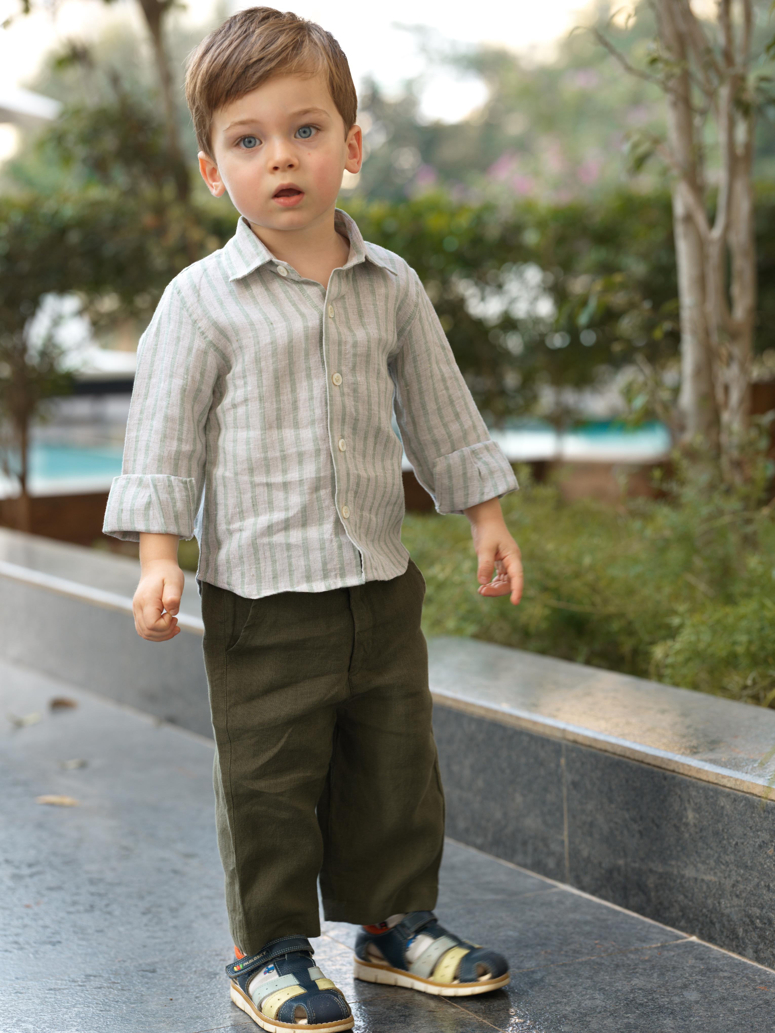 Boys Trousers Crocodile Green