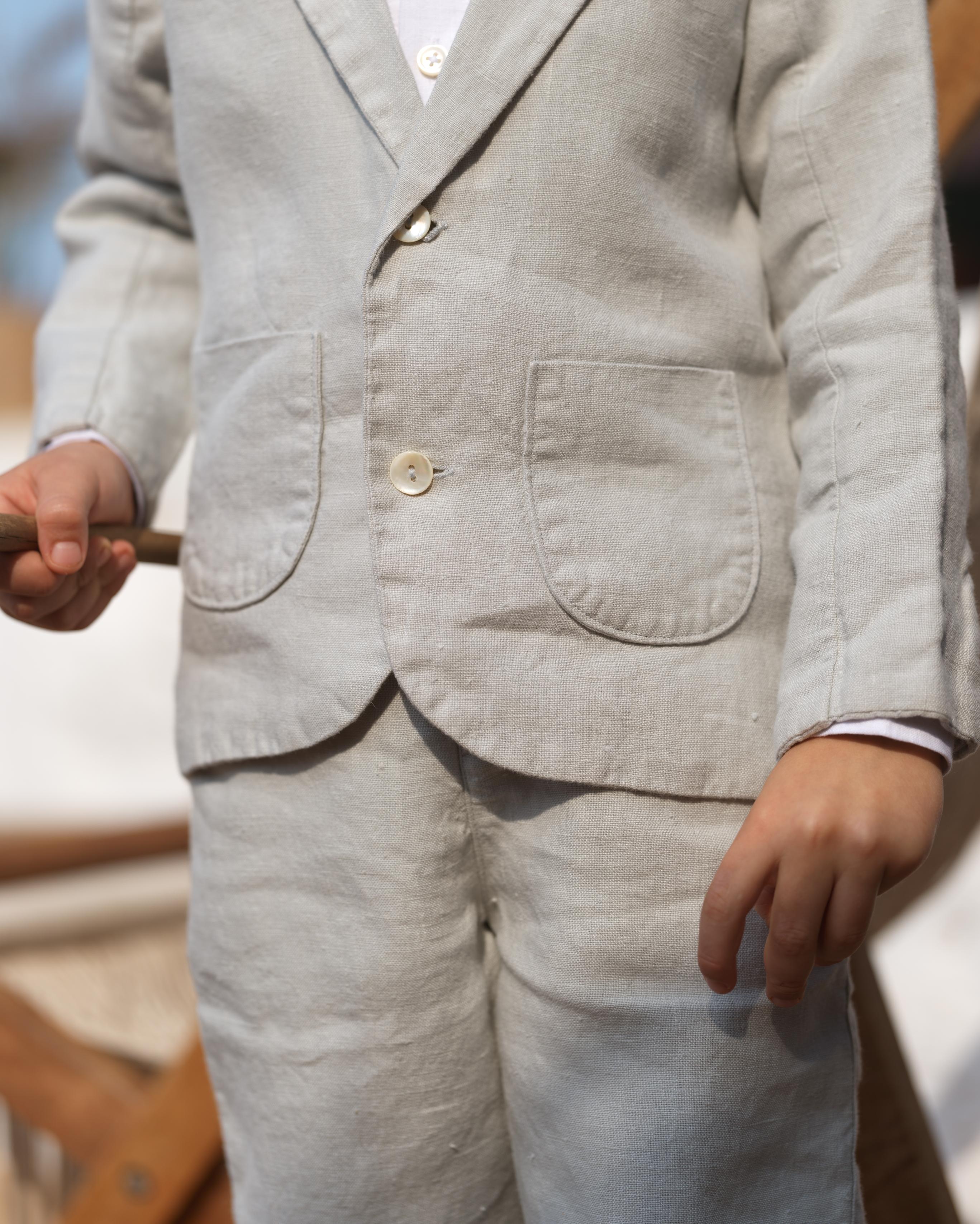 Boys 3-piece Blazer Set Cloud Grey