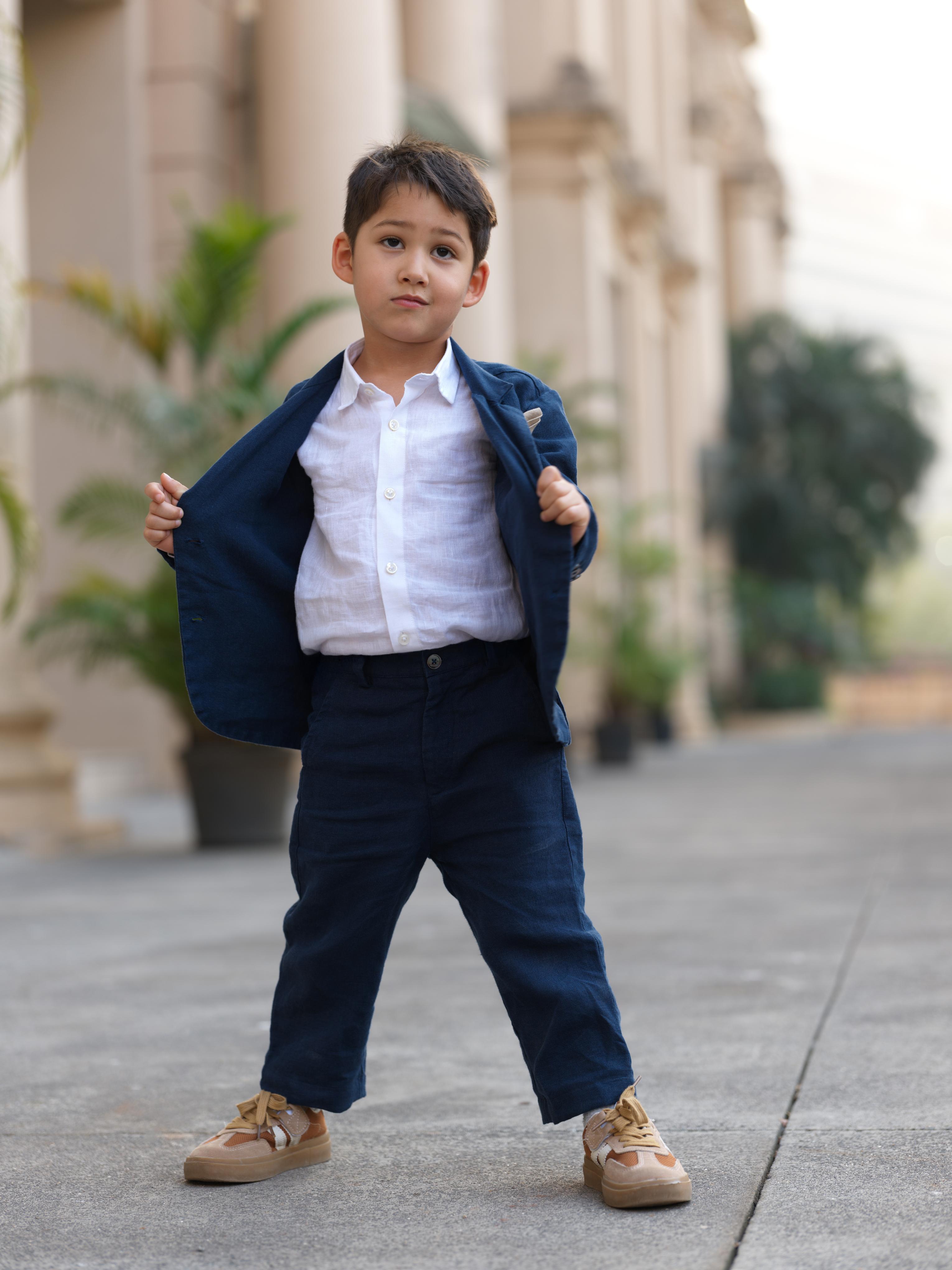 Boys 3-piece Blazer Set Navy Blue