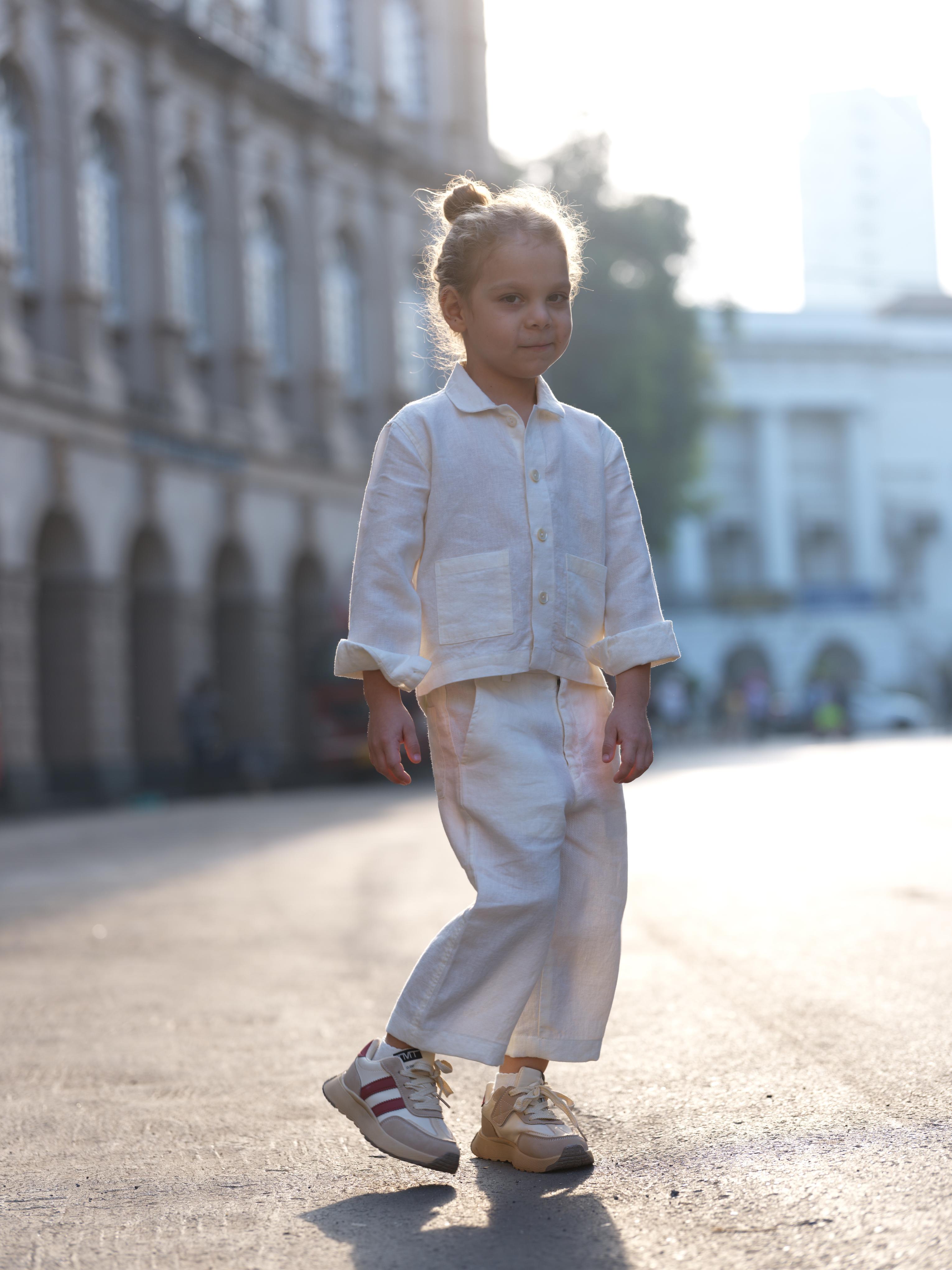 Boys Shacket Co-Ord Set Cream