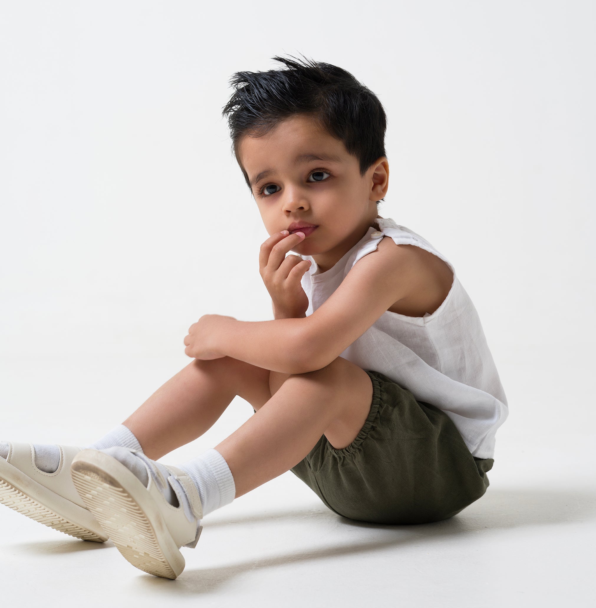 Jhabla's for boys T- White B- Crocodile Green