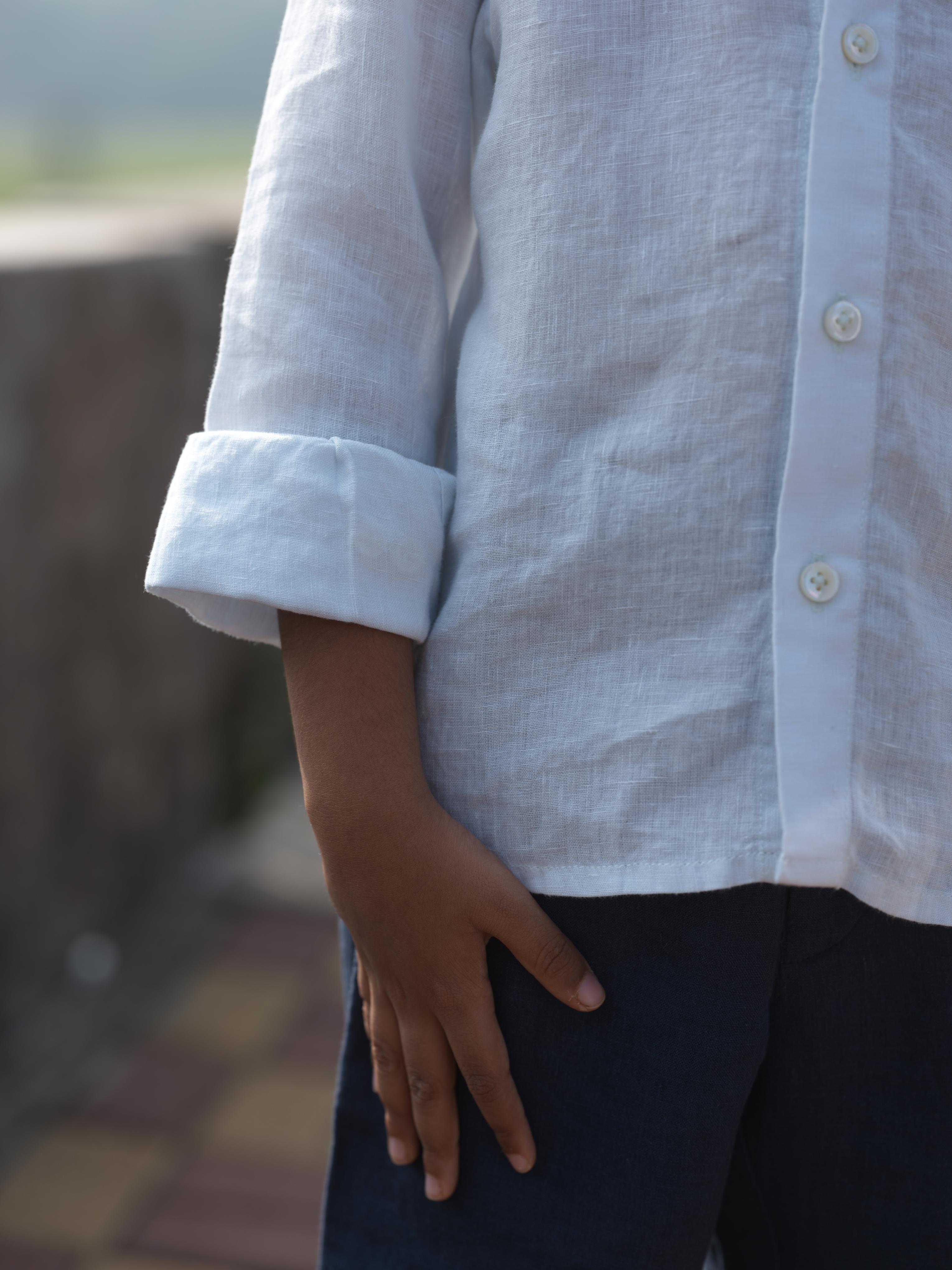Boys Regular Collar Shirt Ice Blue