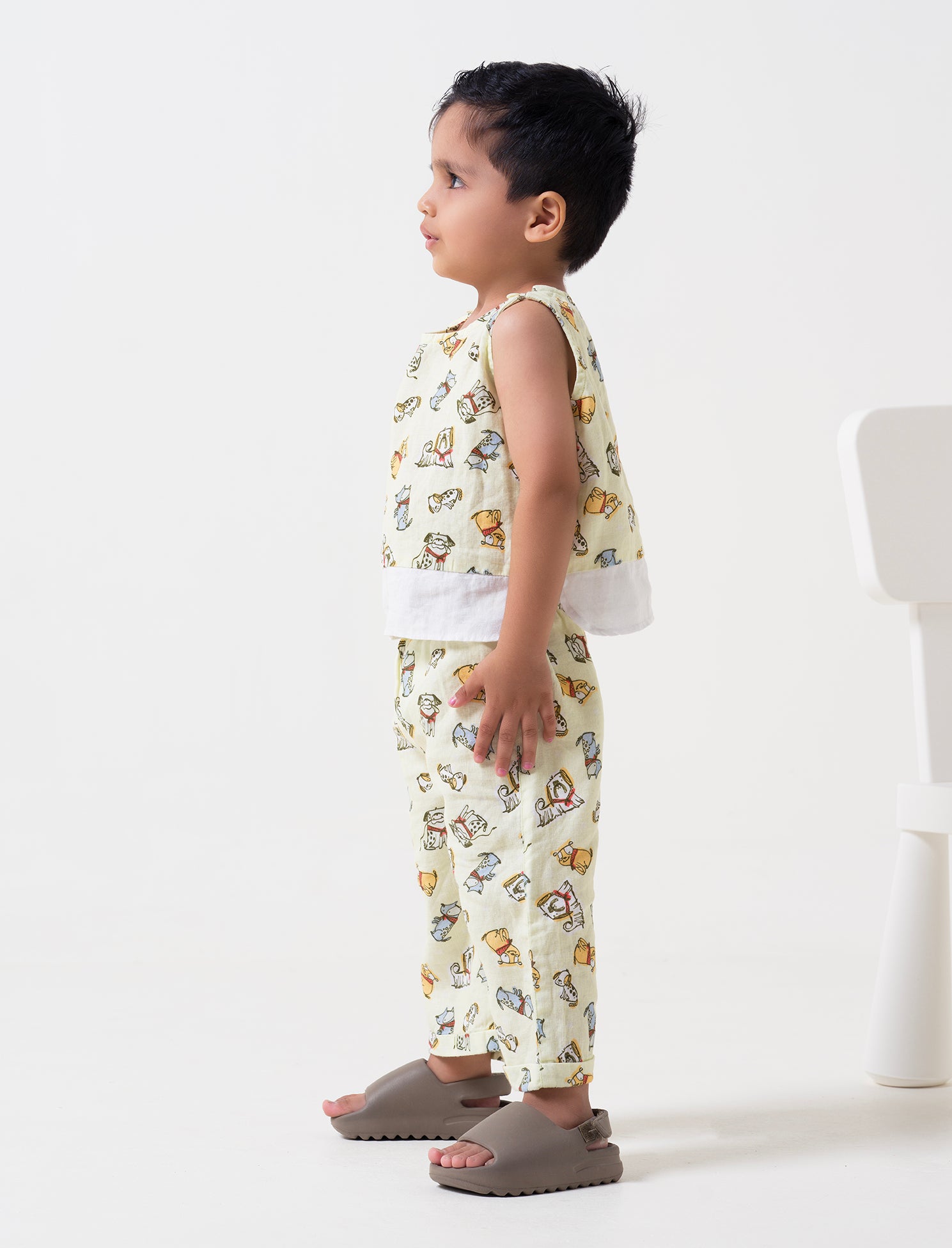 Printed 2 Colour Shirt & Trousers Set