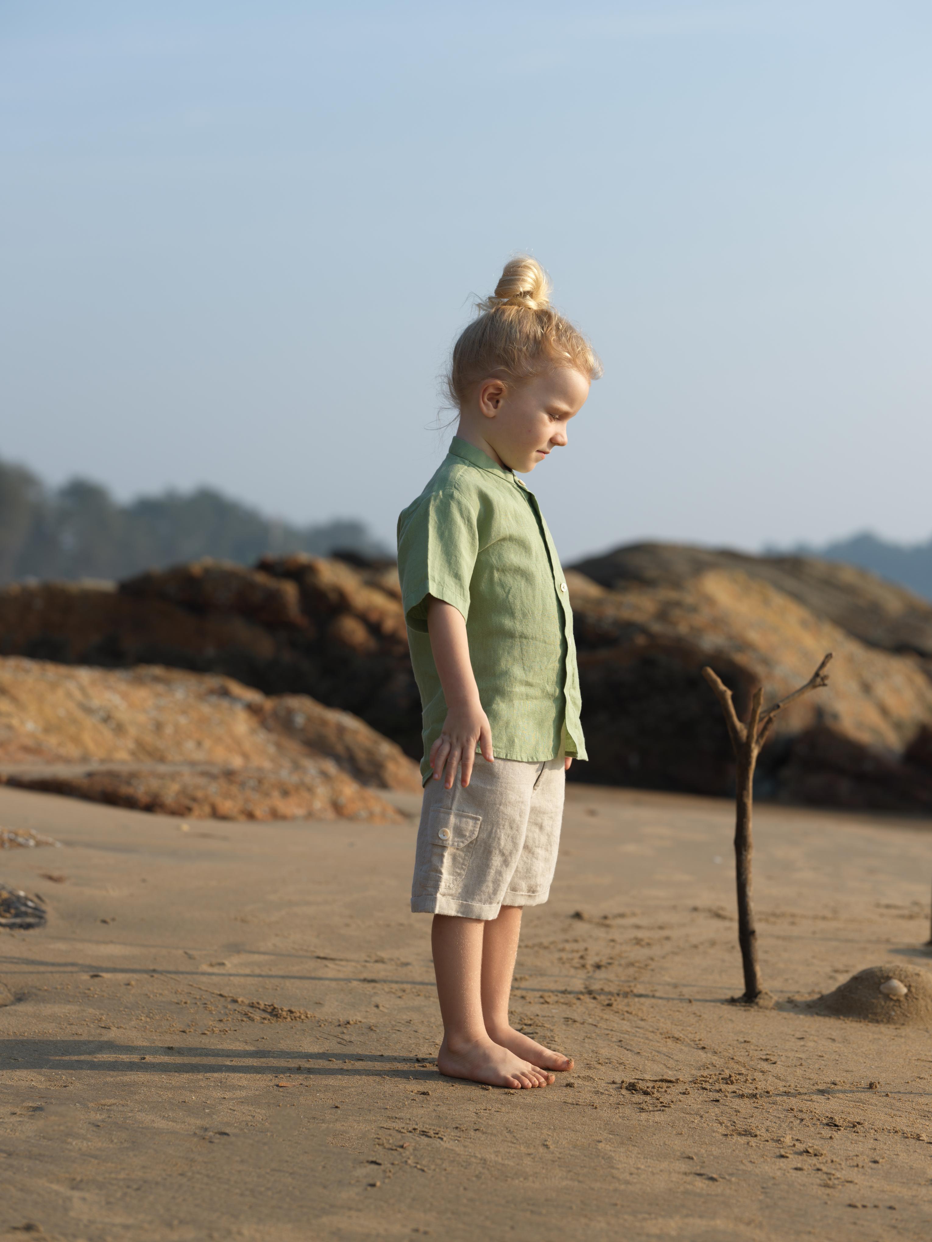 Boys Cargo Shorts Natural