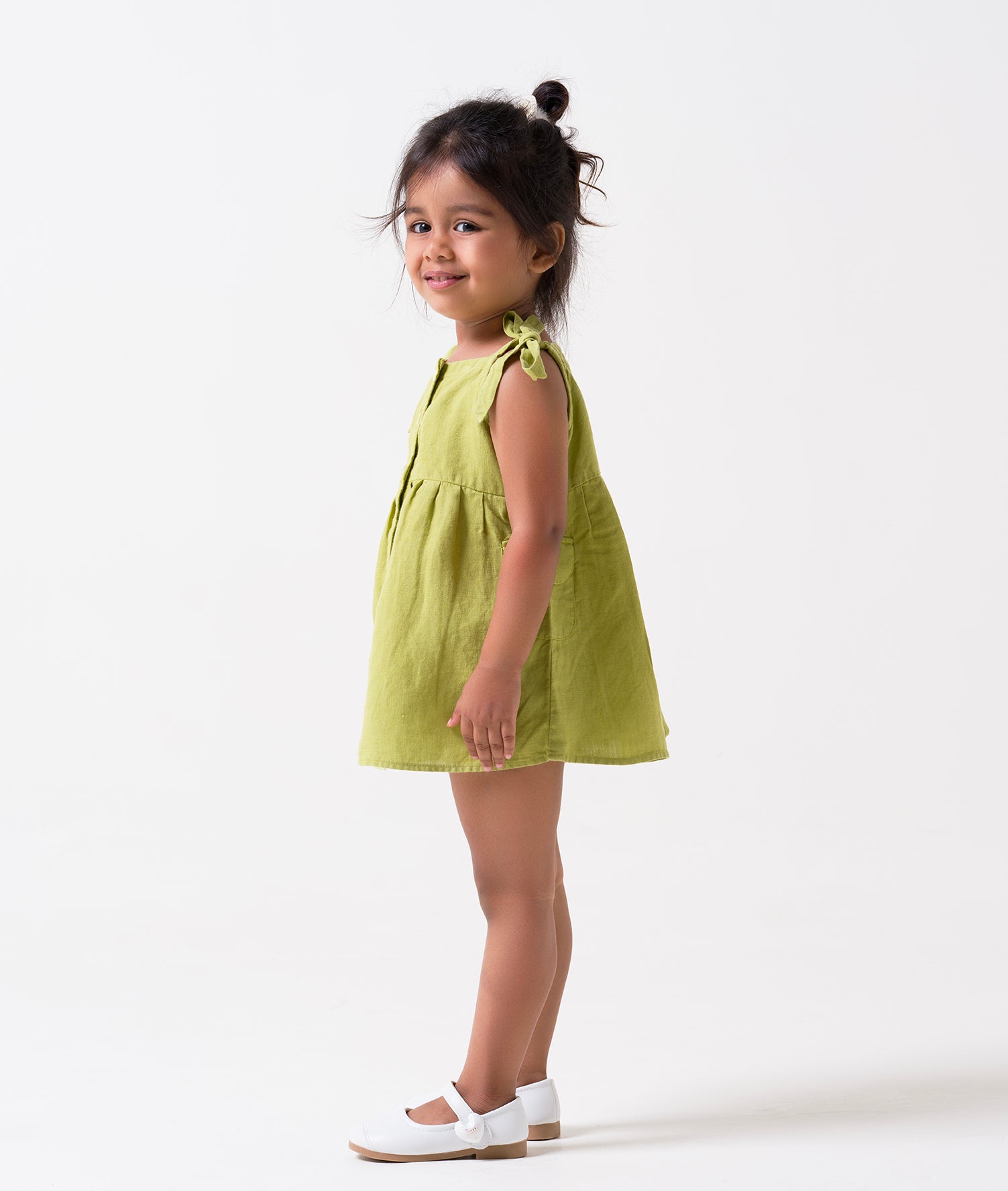 Flap Pocket Frock Kiwi Green