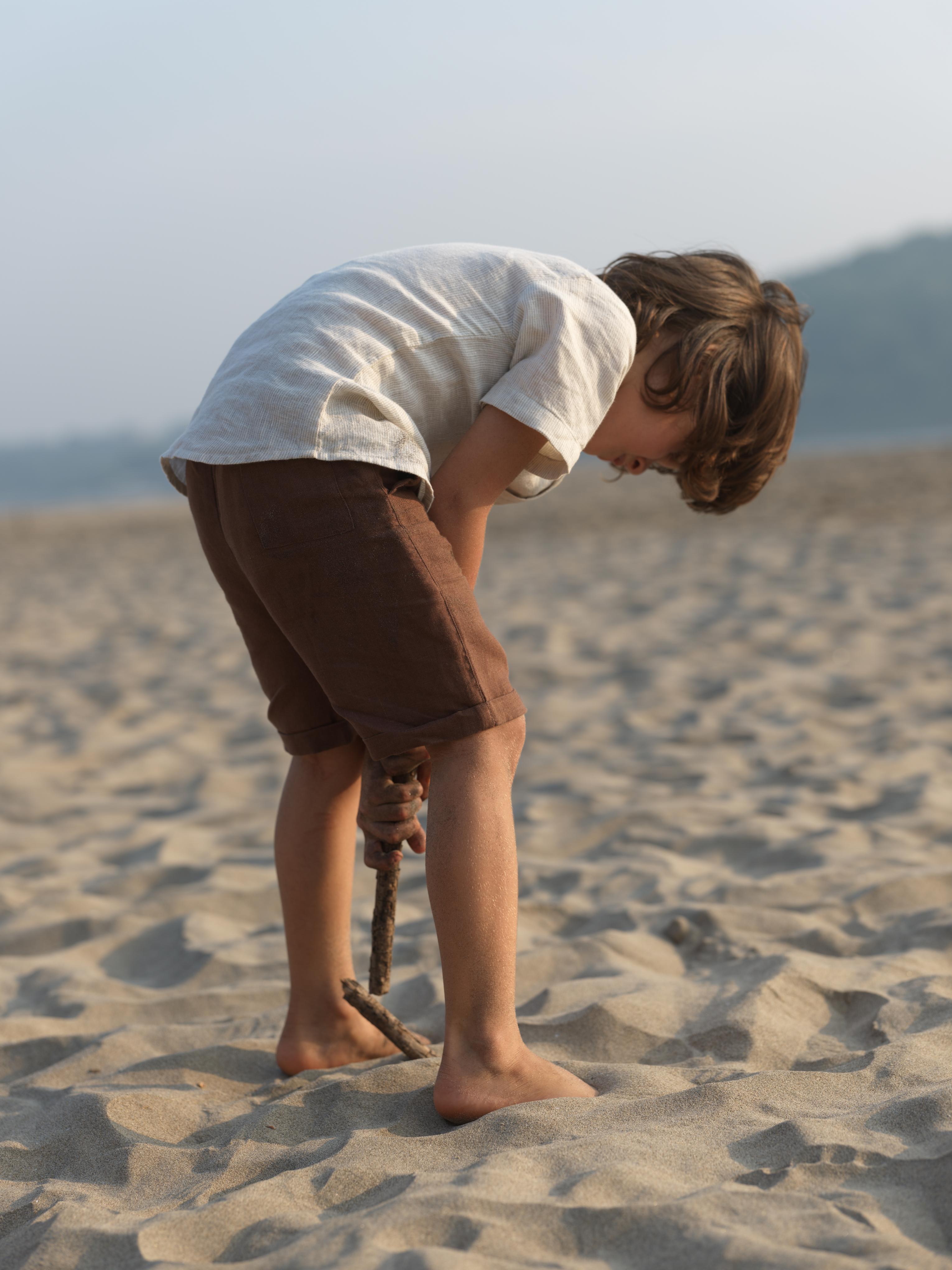Boys Basic Shorts Walnut