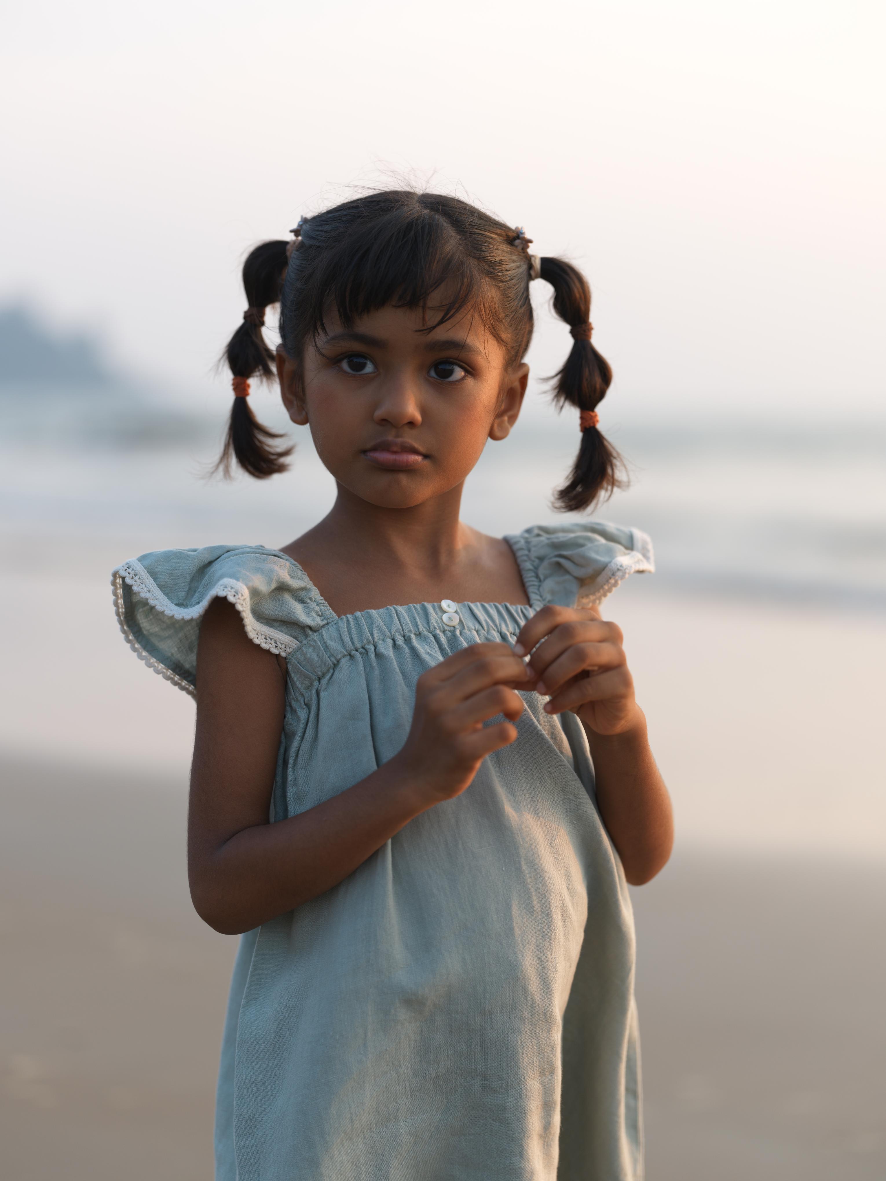 Girls Elasticated Flared Sleeve Dress Mint Green