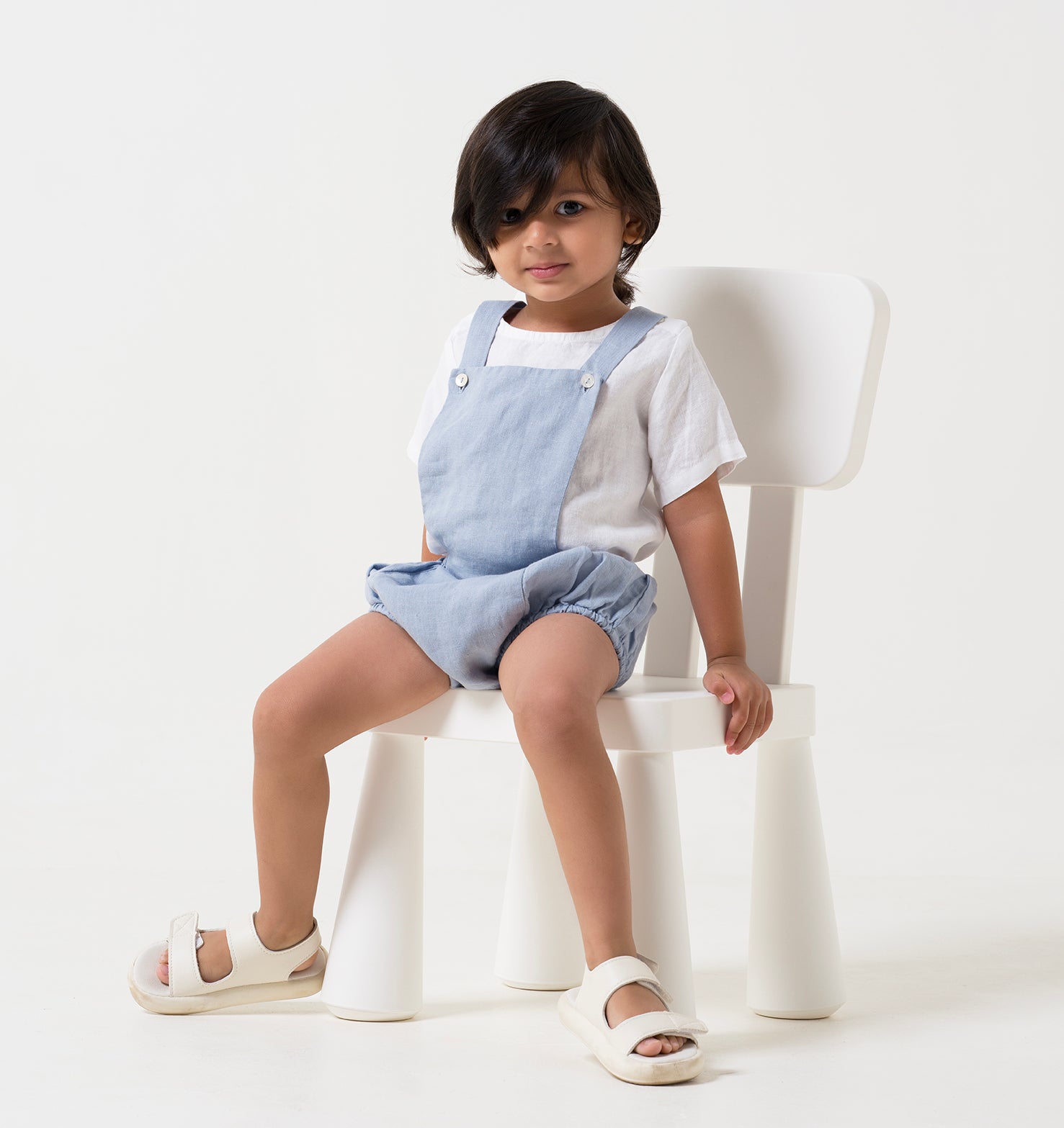 All Over Baby Romper Pacific Blue