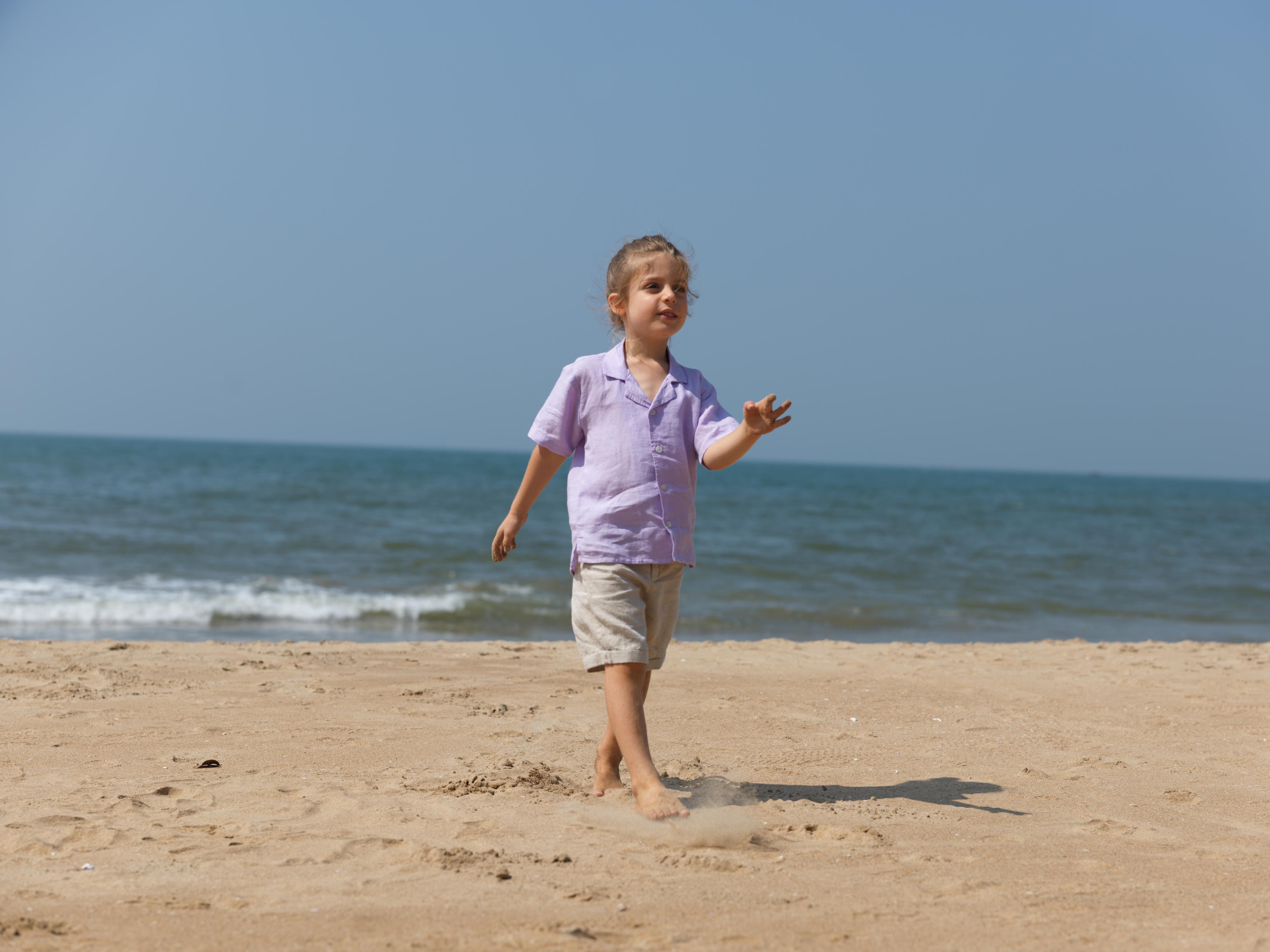 Boys Cuban Collar Shirt Pastel Lilac