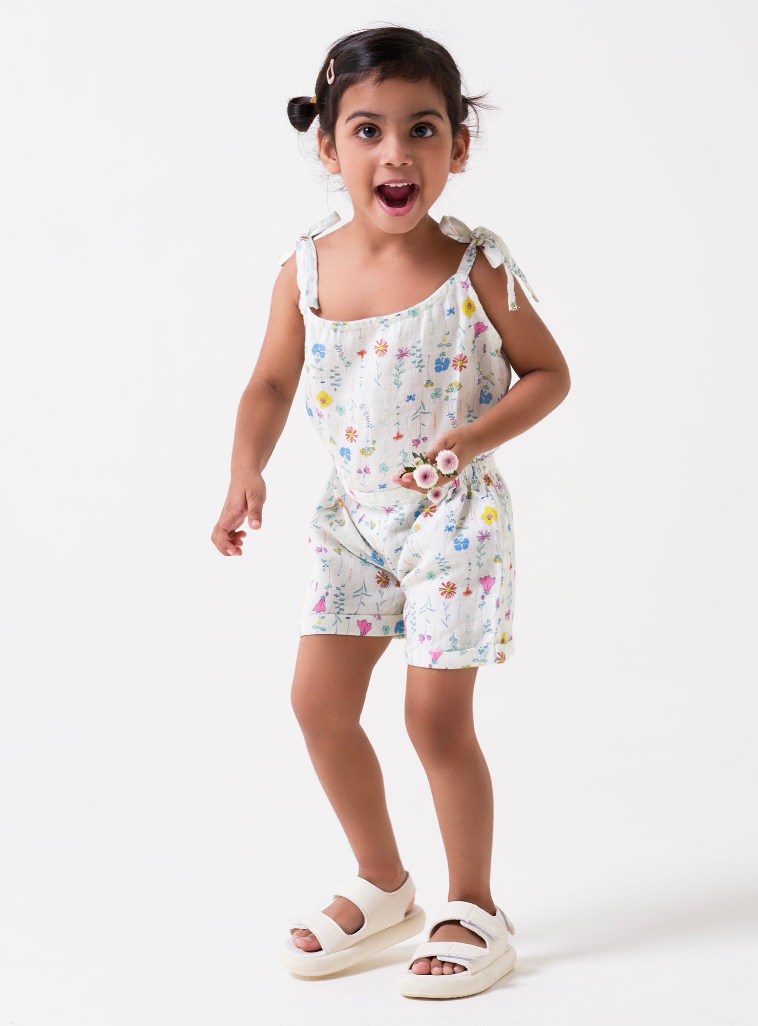 Printed Tie-Up Playsuit