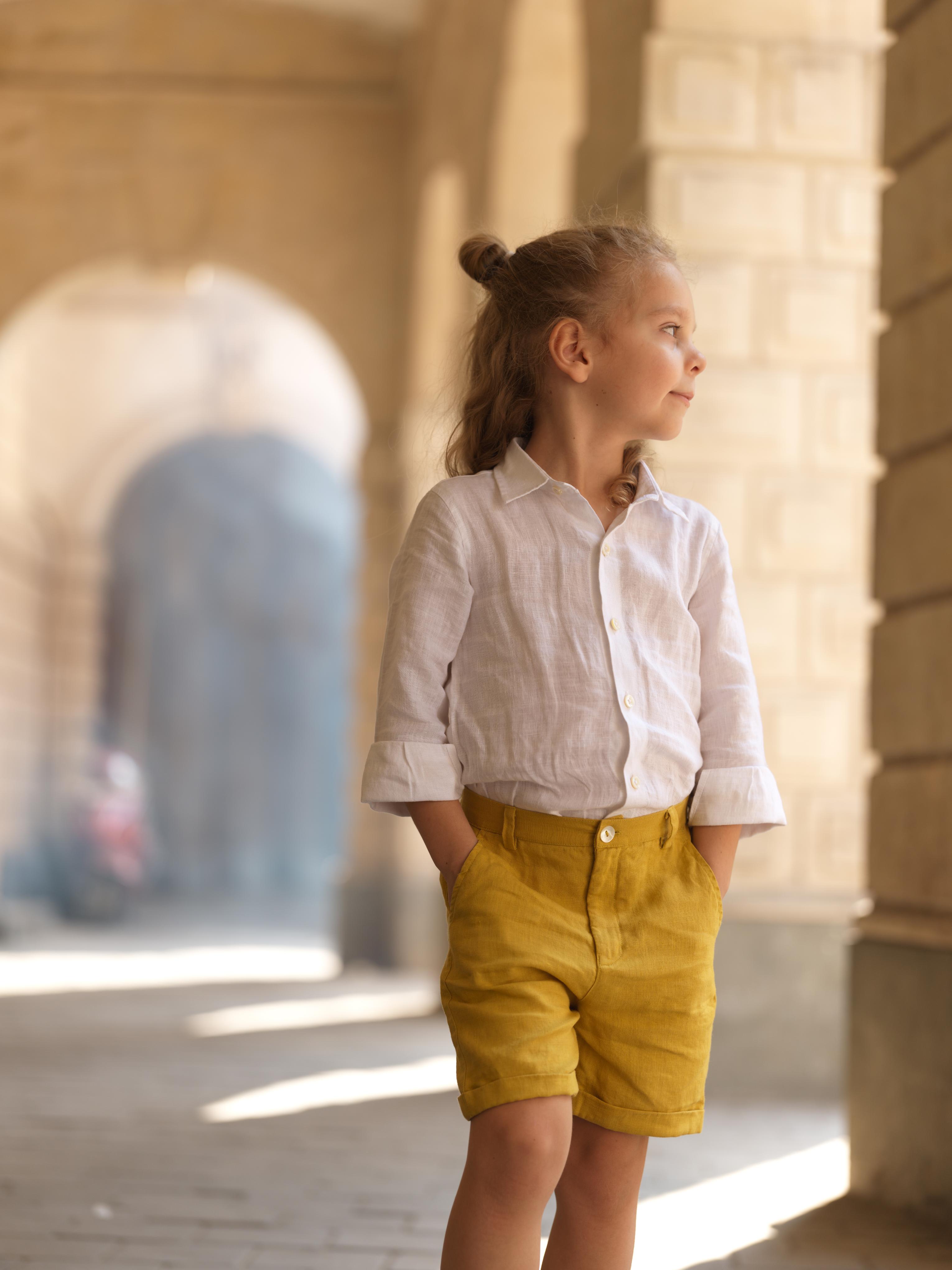 Boys Basic Shorts Mustard