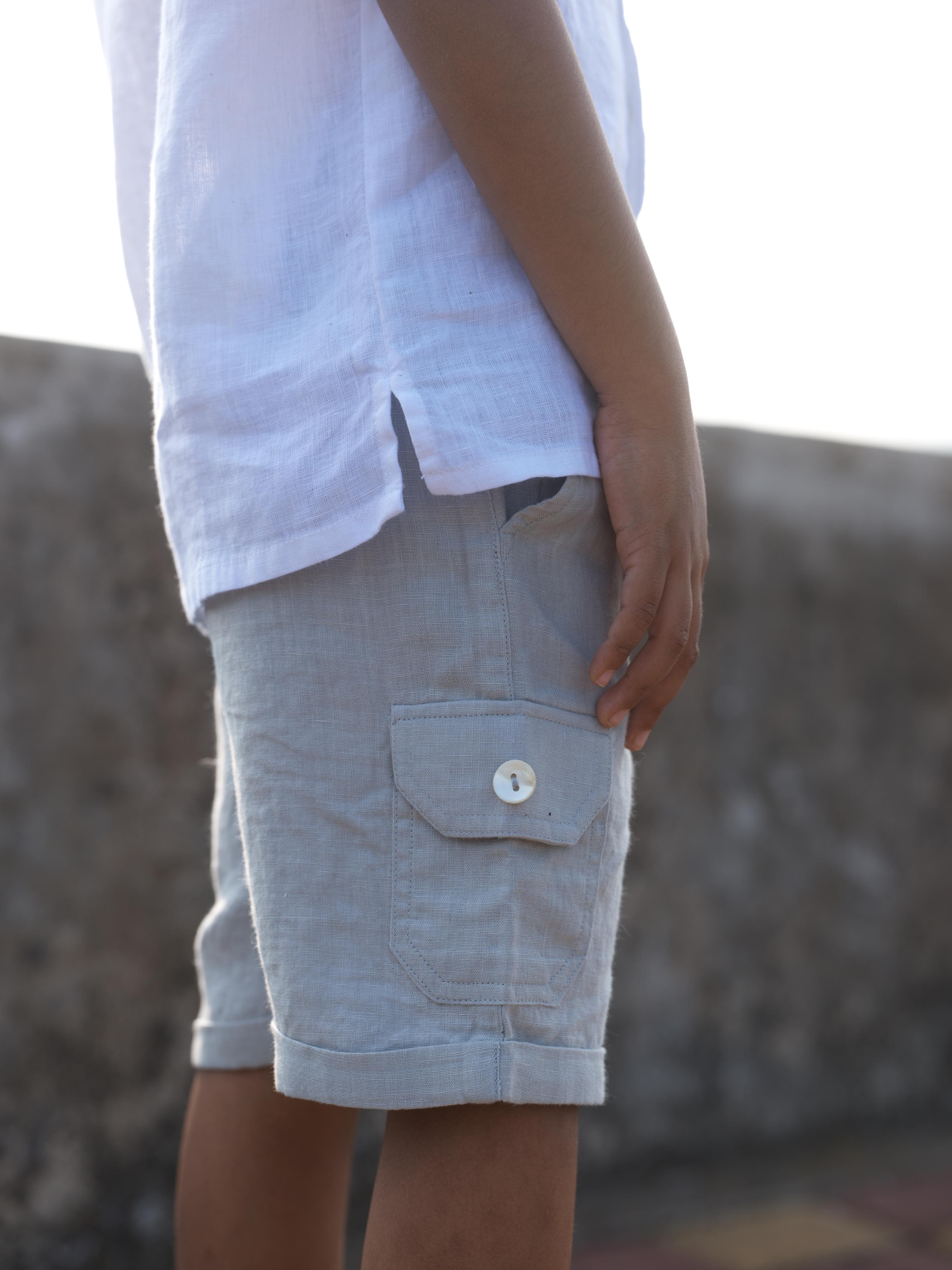 Boys Cargo Shorts Cloud Grey