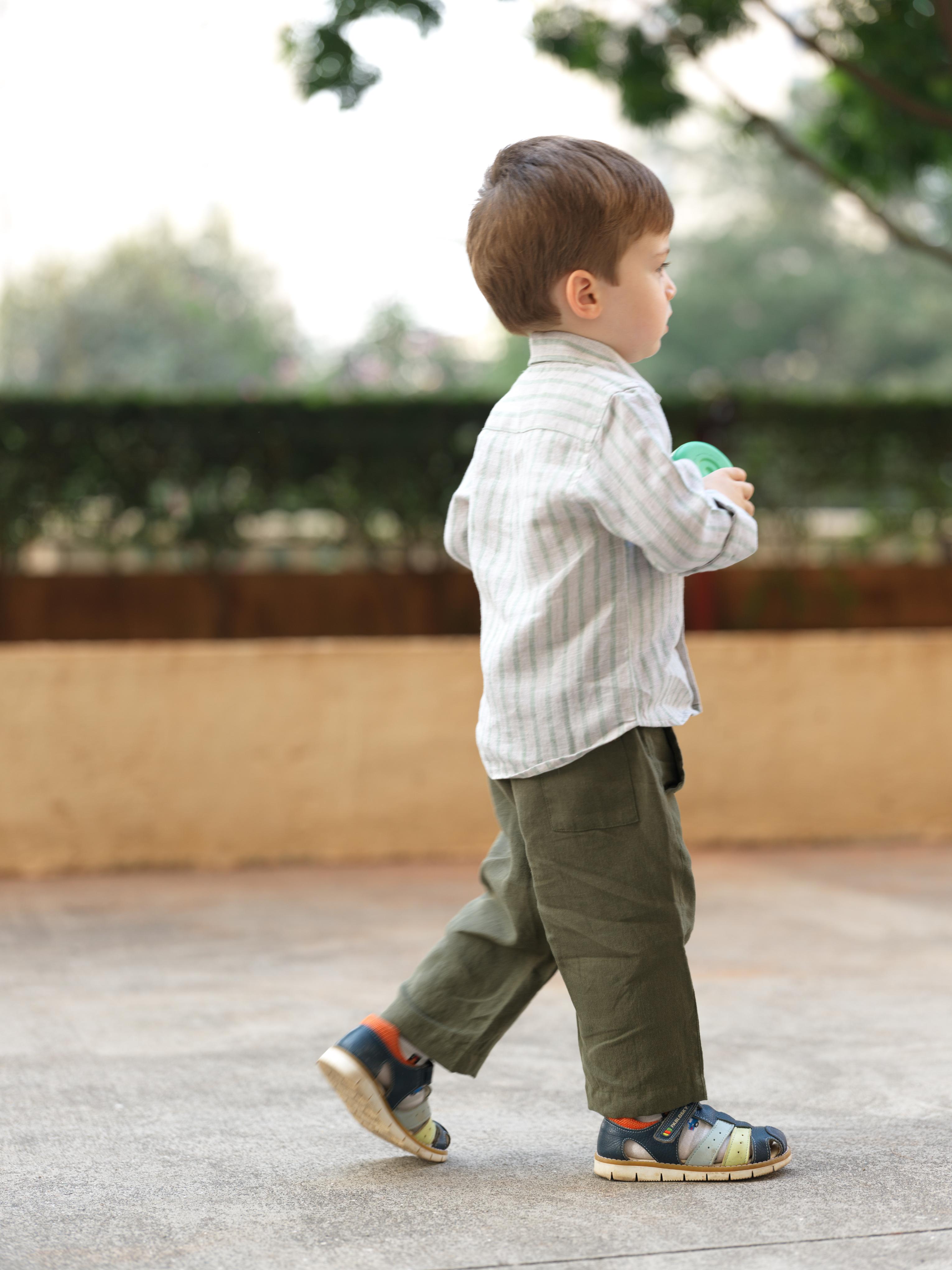 Boys Regular Collar Shirt Sage Pencil