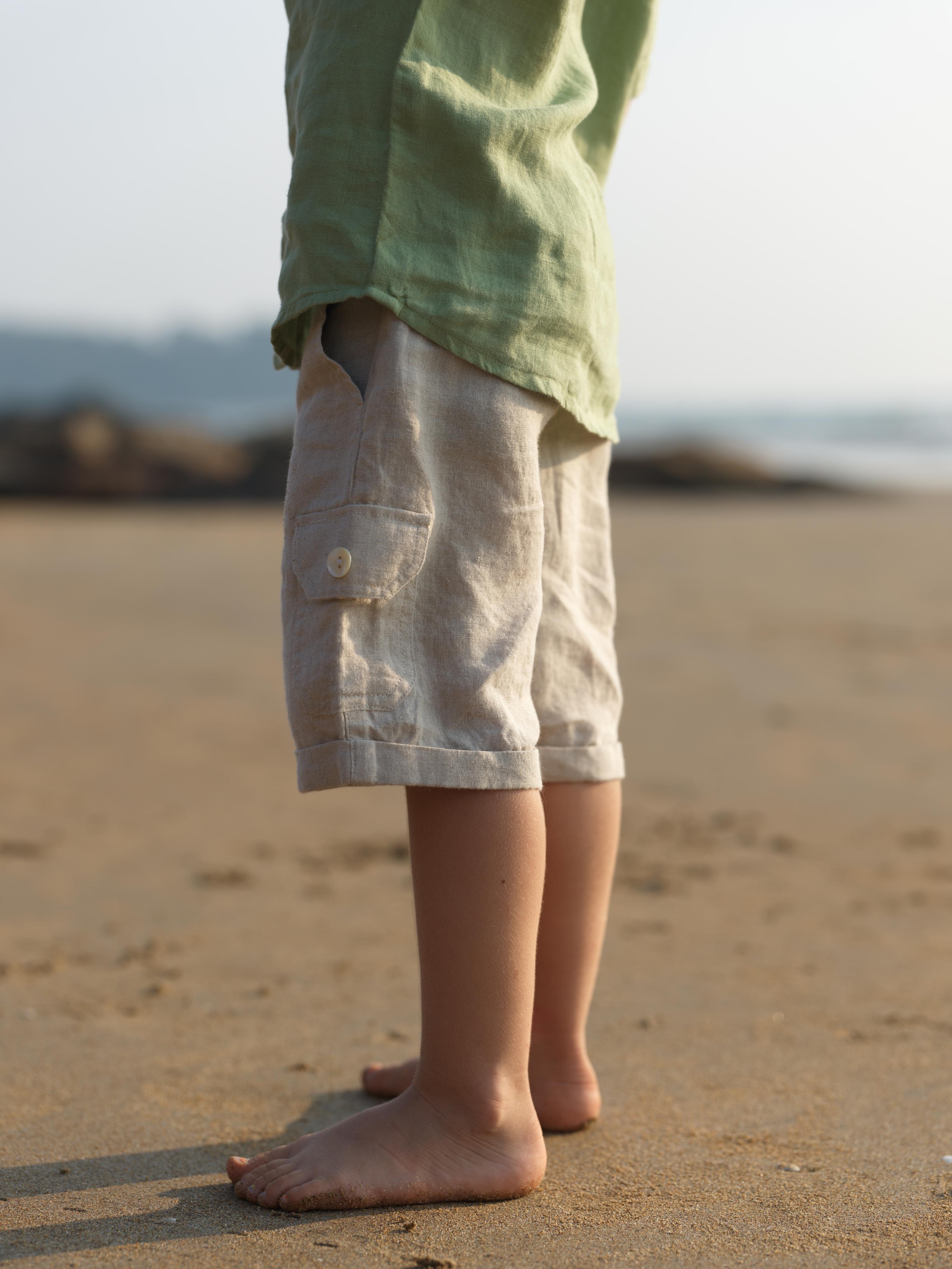 Boys Cargo Shorts Natural