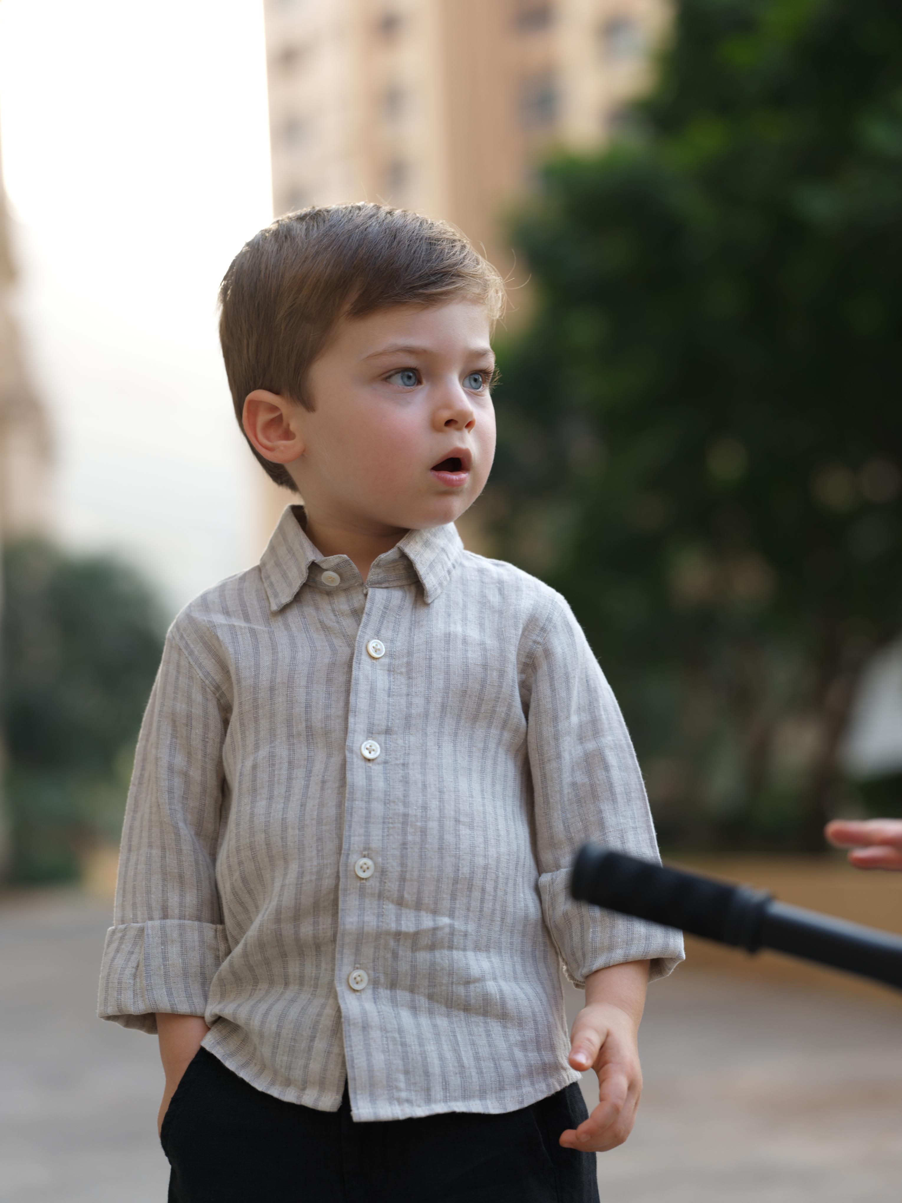 Boys Regular Collar Shirt Cloud Grey