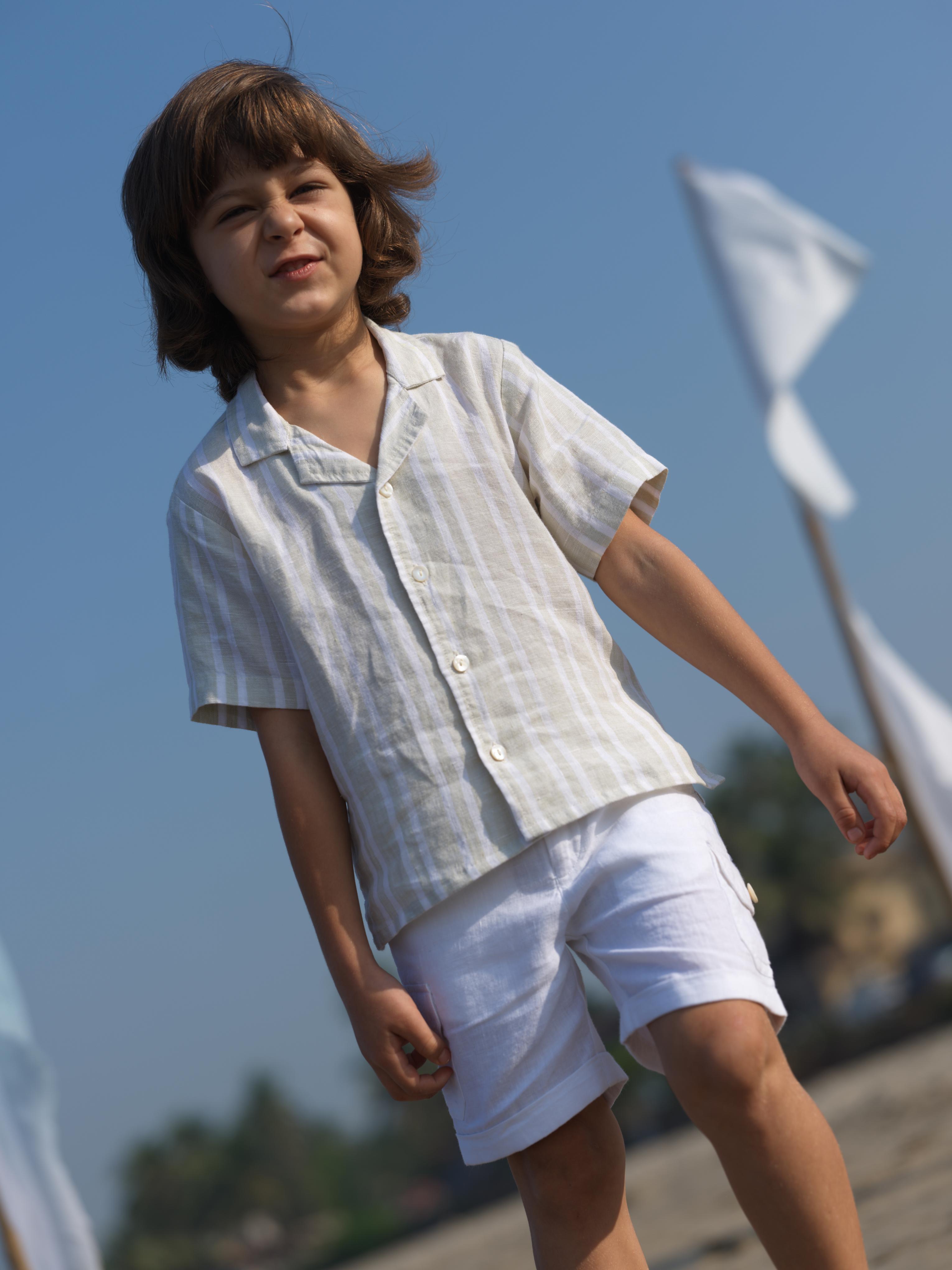 Boys Cargo Shorts White