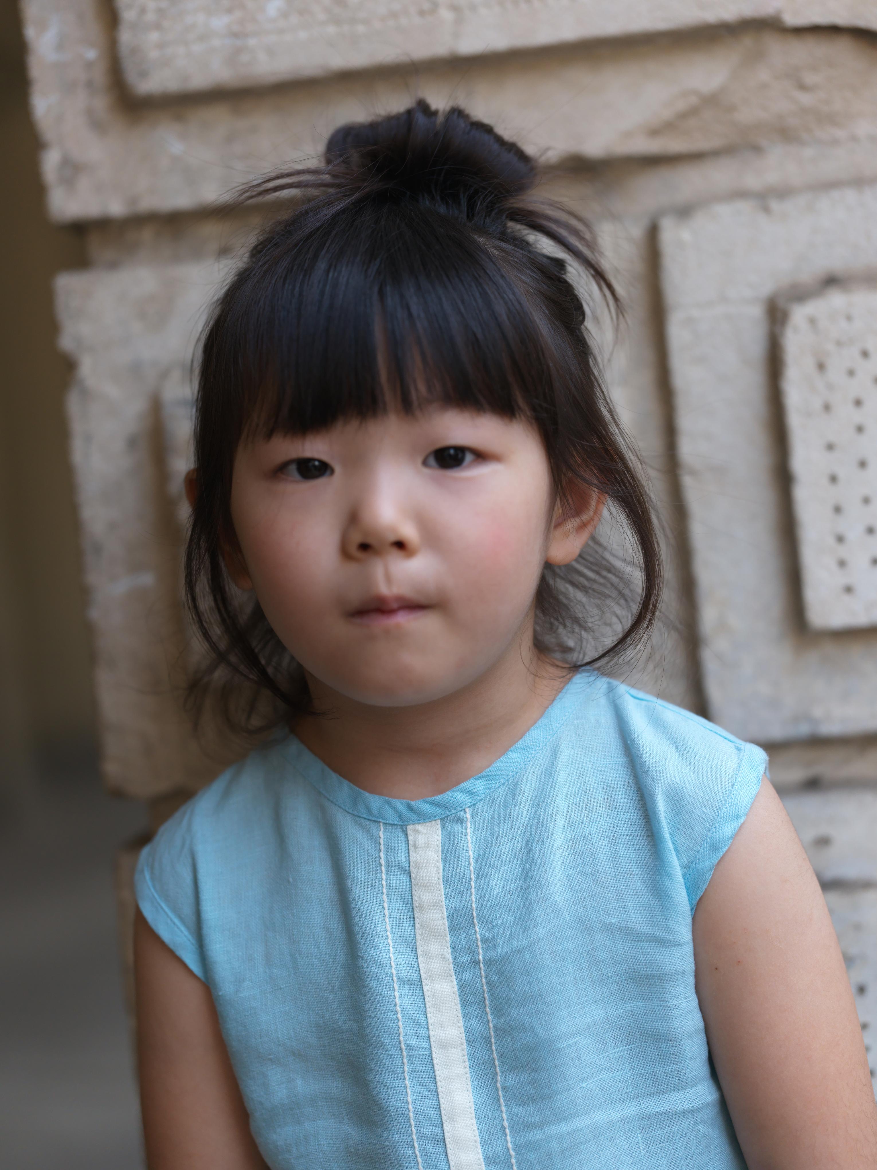 Girls Sleeveless Ribbon Dress Sky Blue