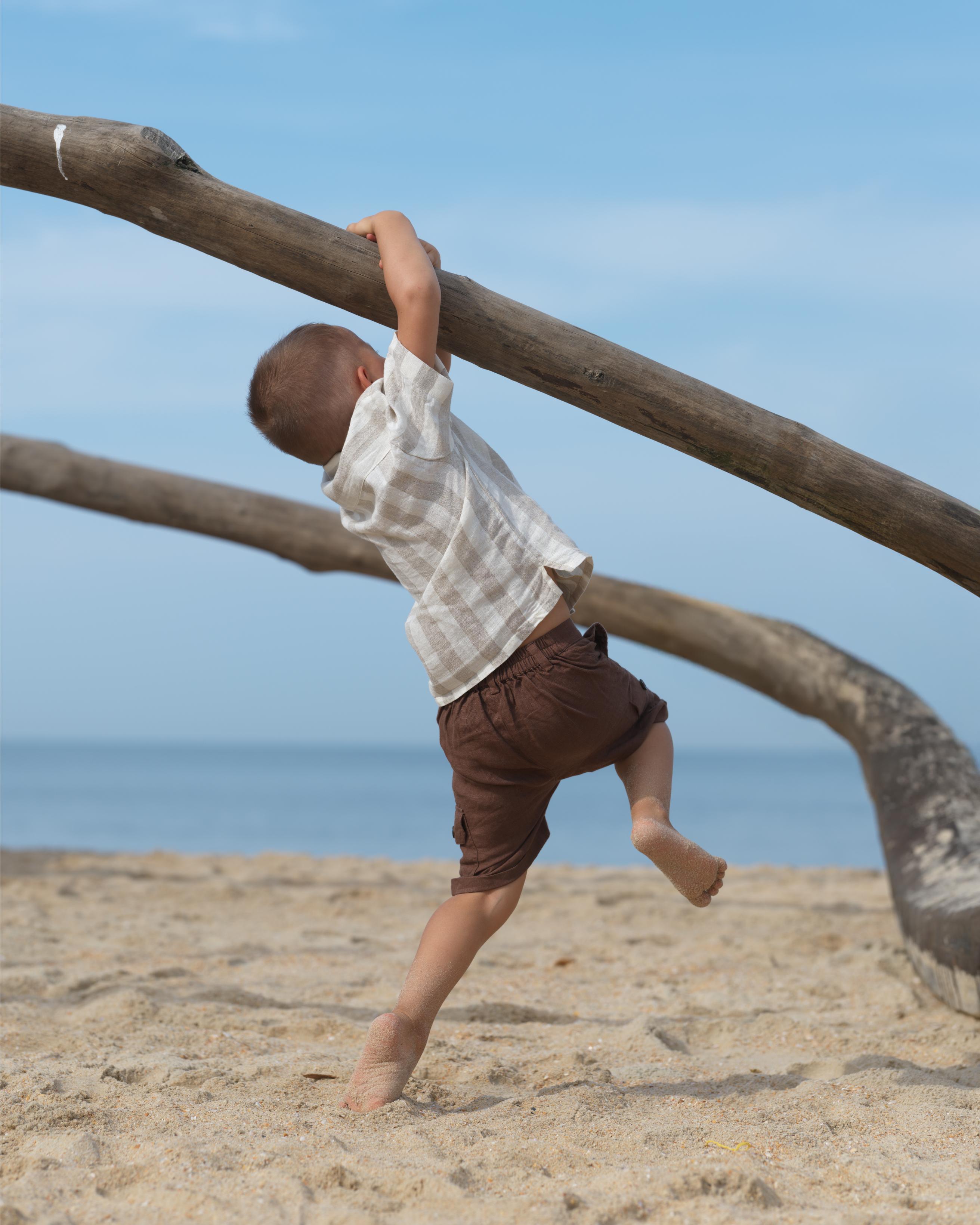 Boys Cargo Shorts Walnut