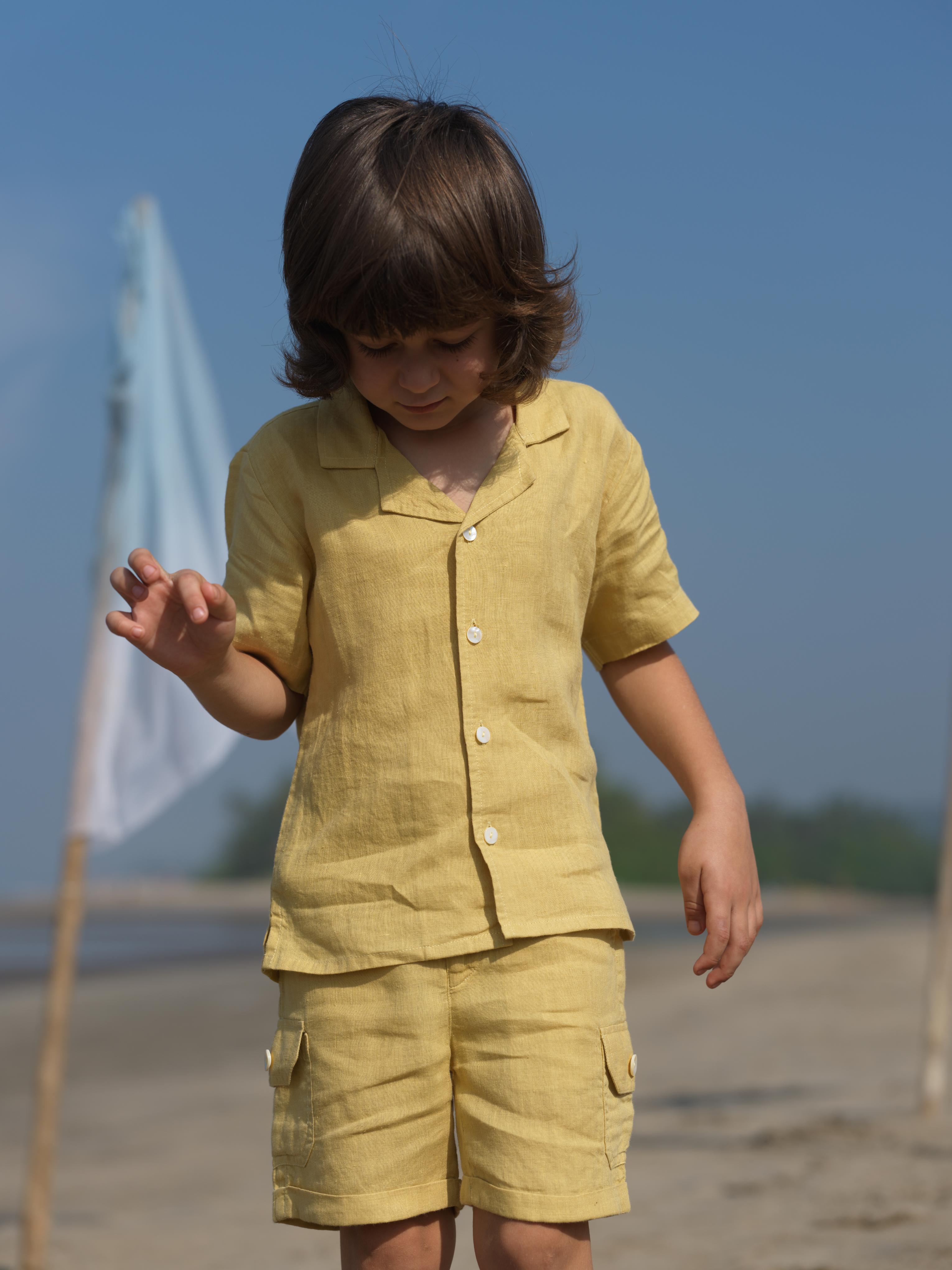 Boys Cargo Shorts Light Mustard
