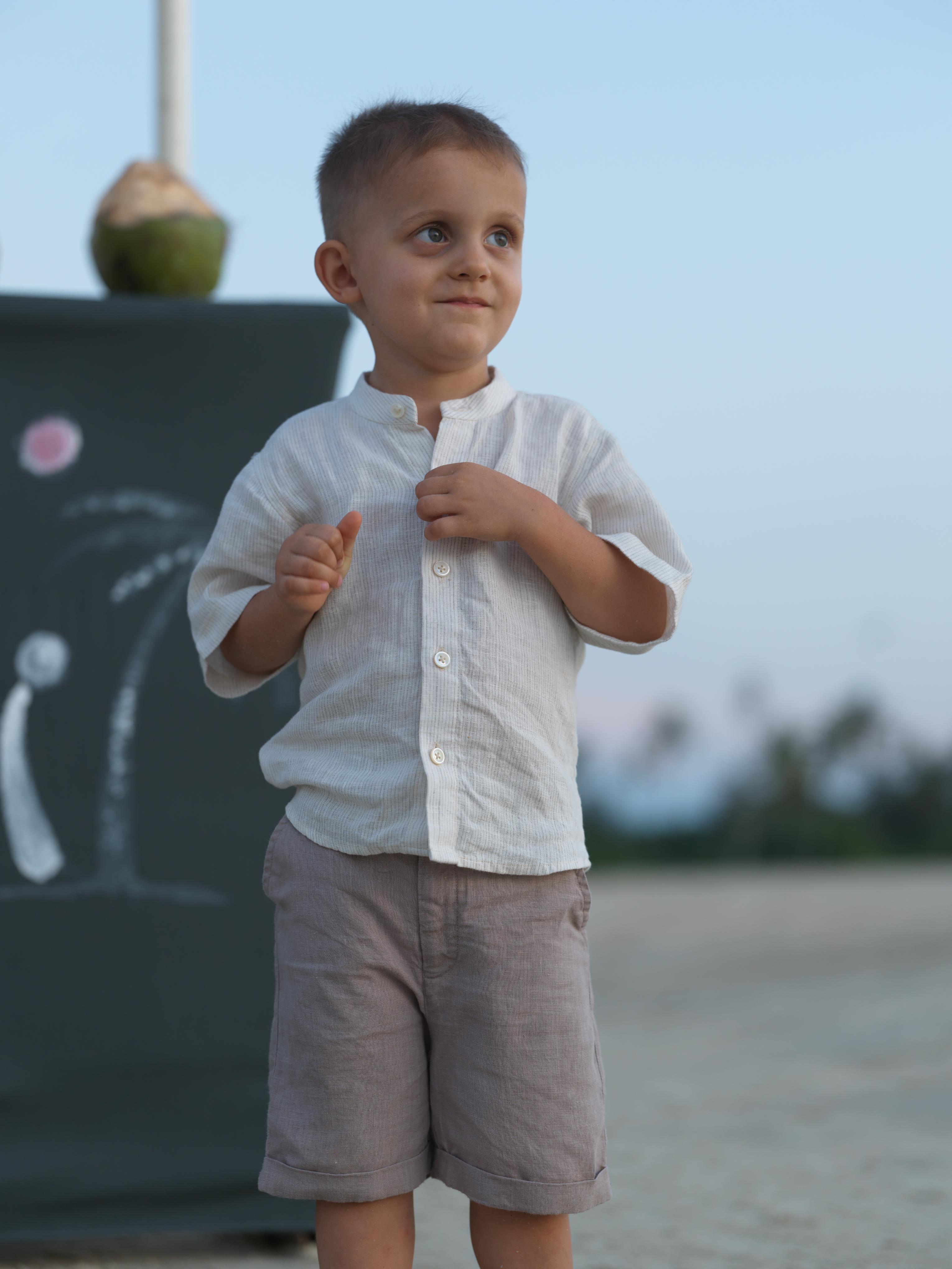 Boys Basic Shorts Almond Beige