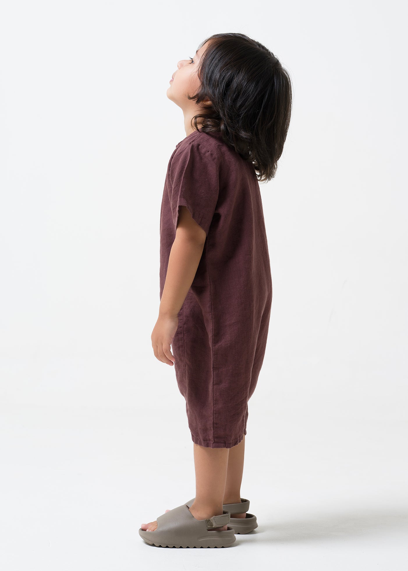 Front dart Rompers Wine